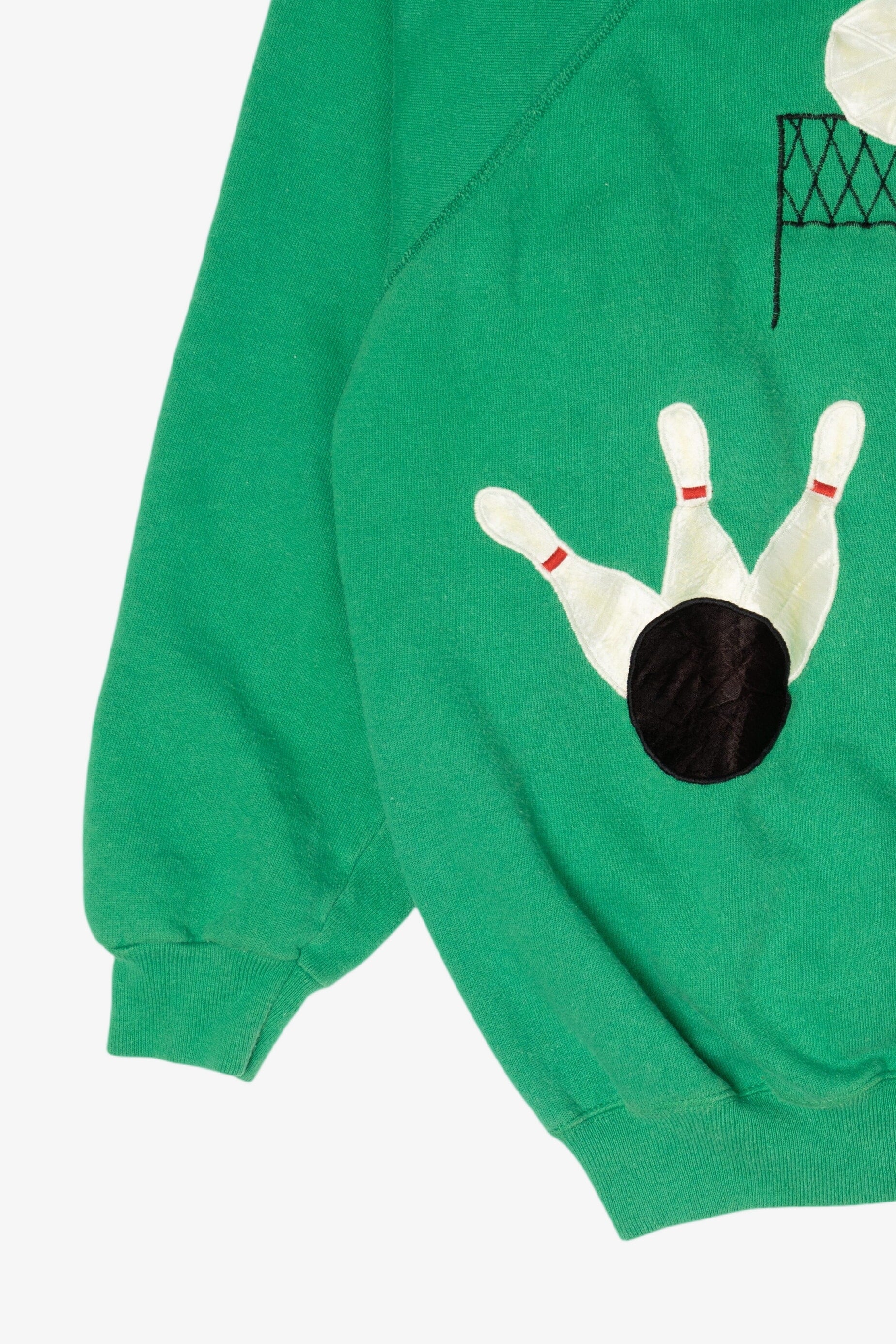 Vintage Green Sports Raglan Sweatshirt (1980s)