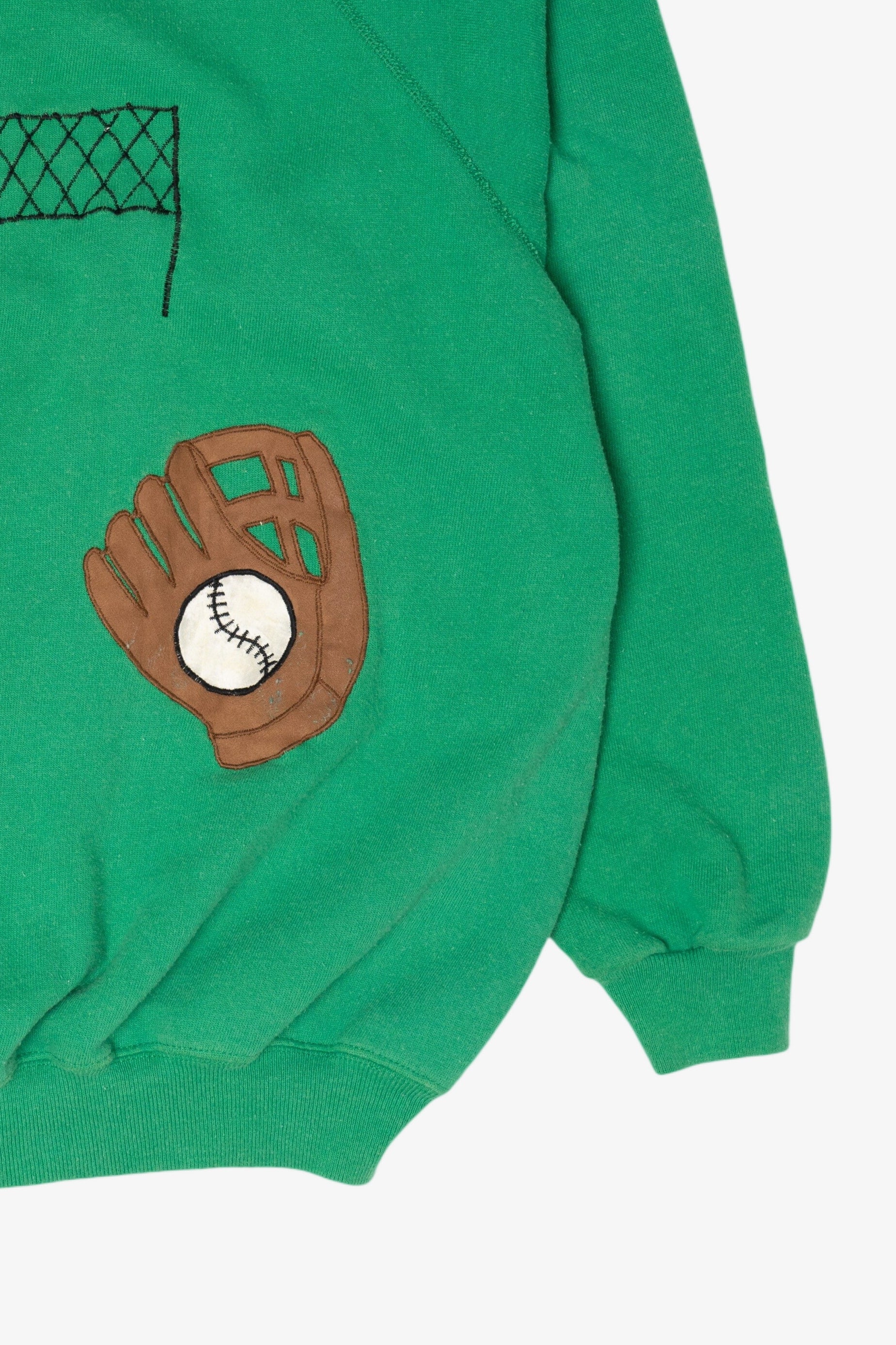 Vintage Green Sports Raglan Sweatshirt (1980s)