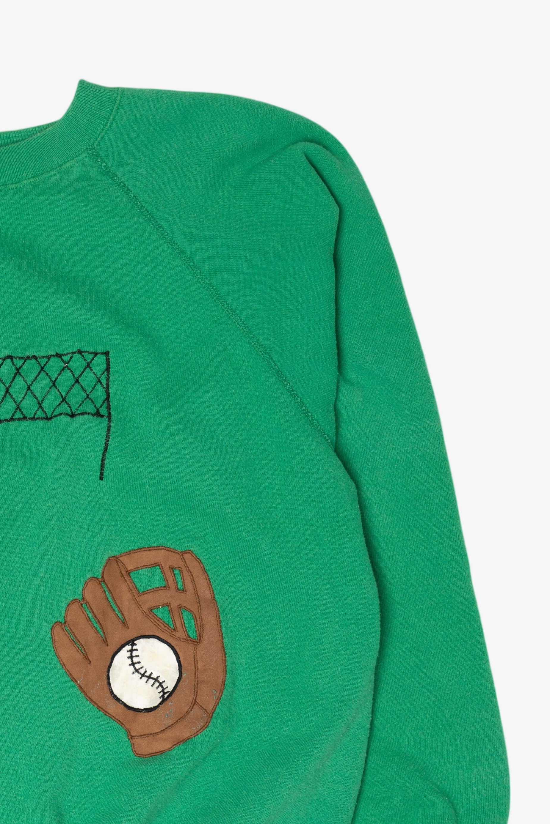 Vintage Green Sports Raglan Sweatshirt (1980s)