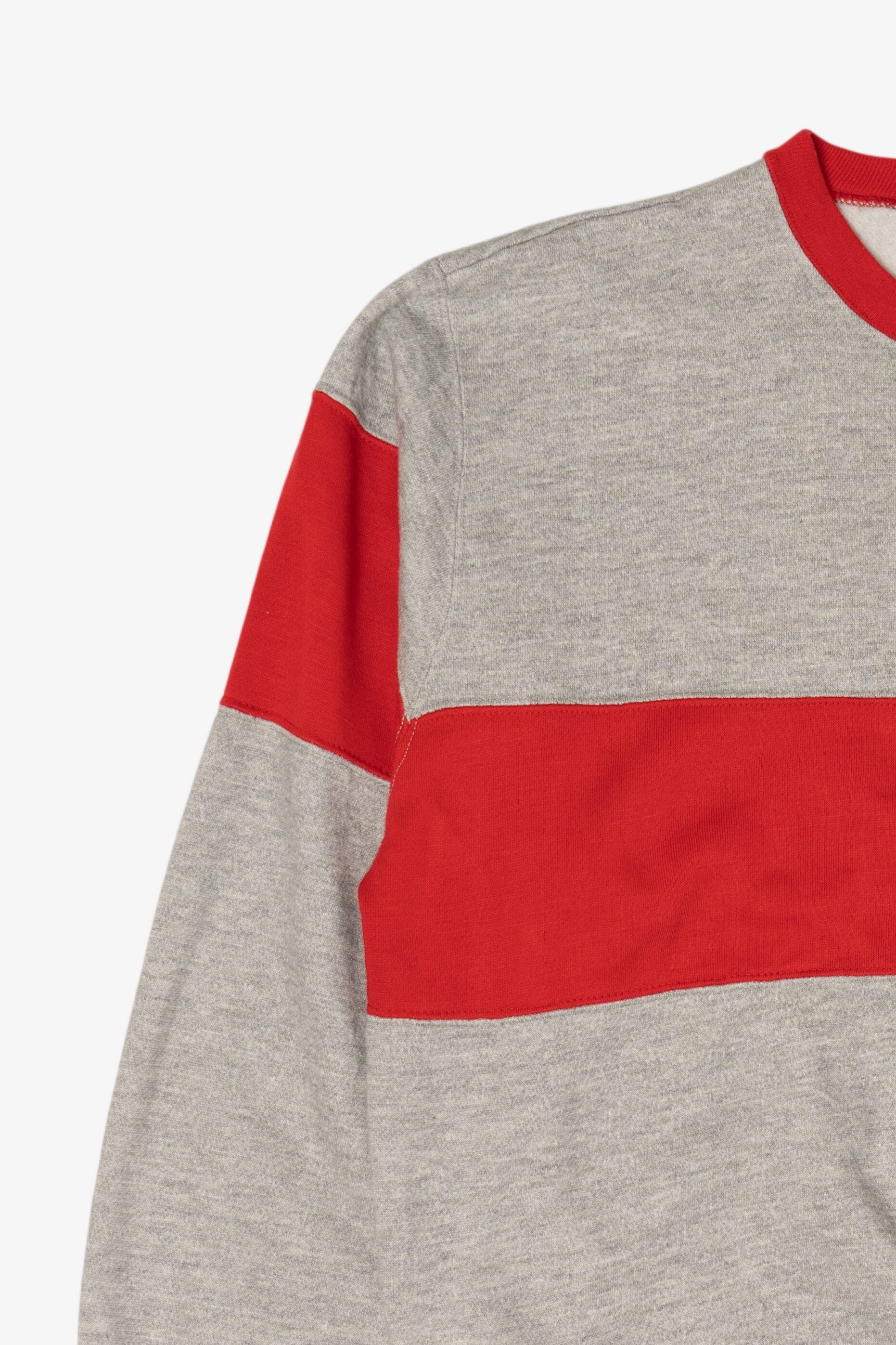 Vintage Dunlop Red And Gray Color Block Sweatshirt (1980s)
