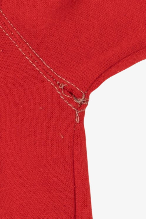 Vintage Dunlop Red And Gray Color Block Sweatshirt (1980s)