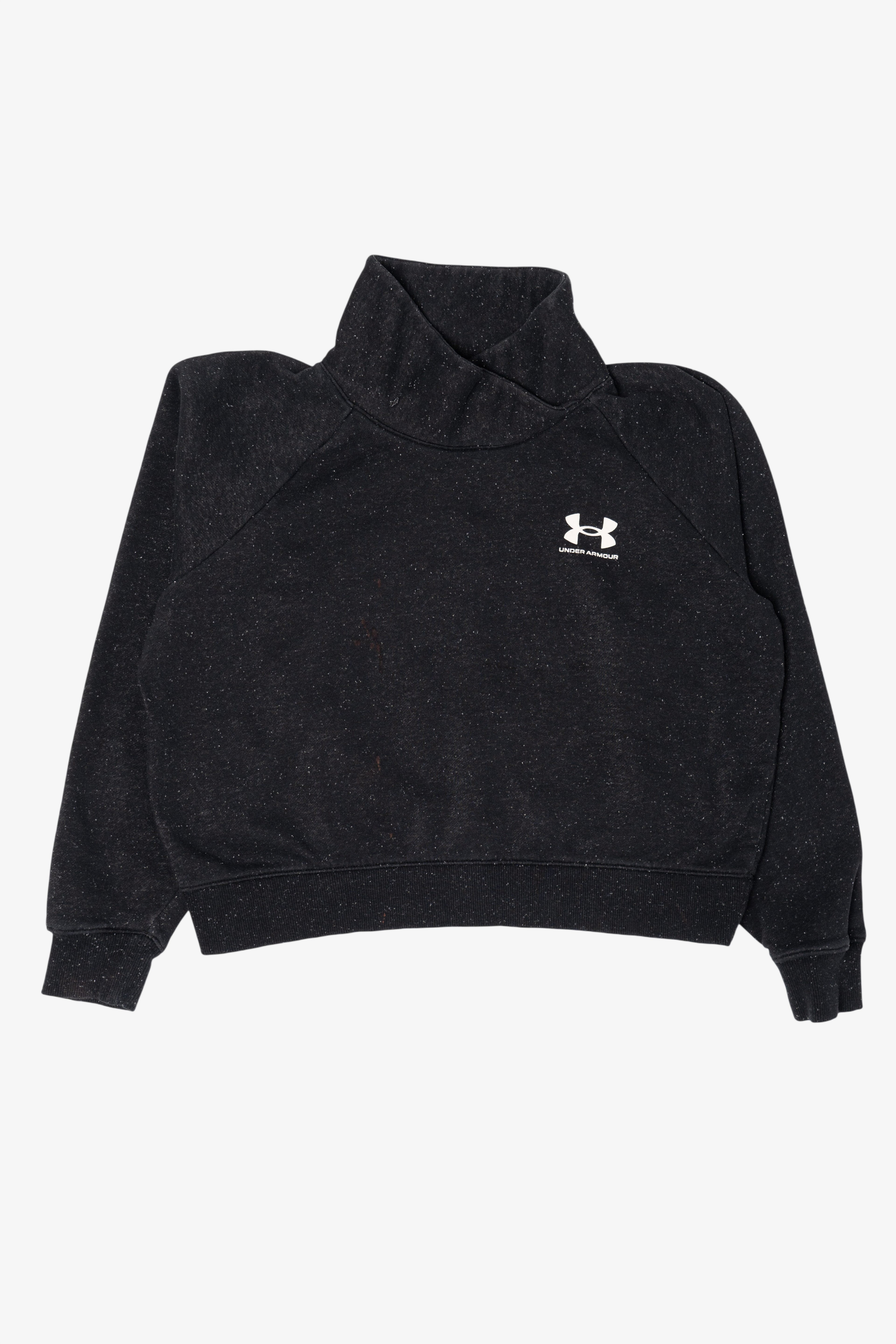 Black Speckled Under Armour Wrap Neck Sweatshirt (2010s)