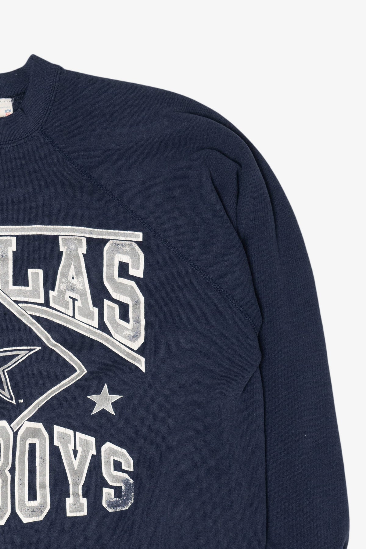 Vintage Navy Blue Dallas Cowboys Raglan Sweatshirt (1990s)