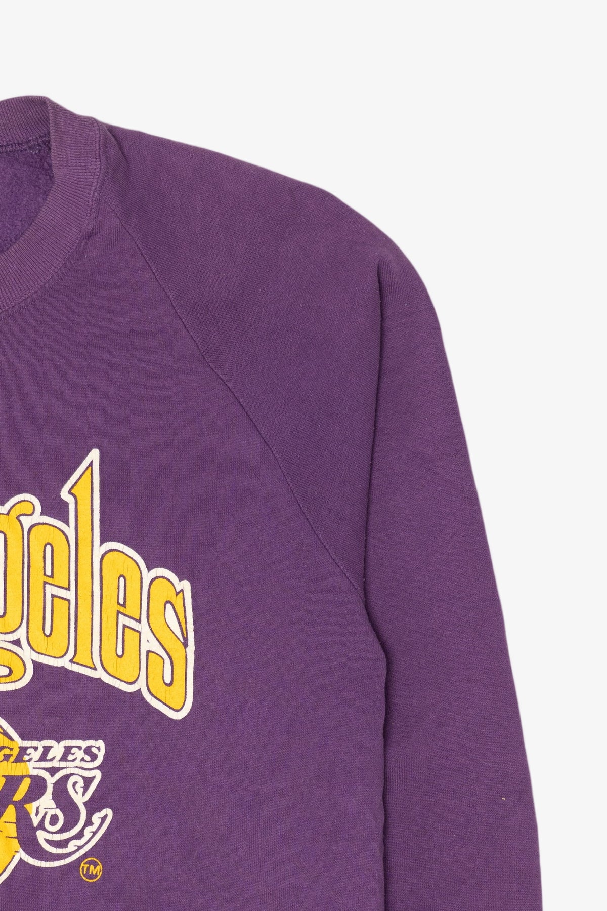 Vintage Purple Los Angeles Lakers Raglan Sweatshirt (1990s)
