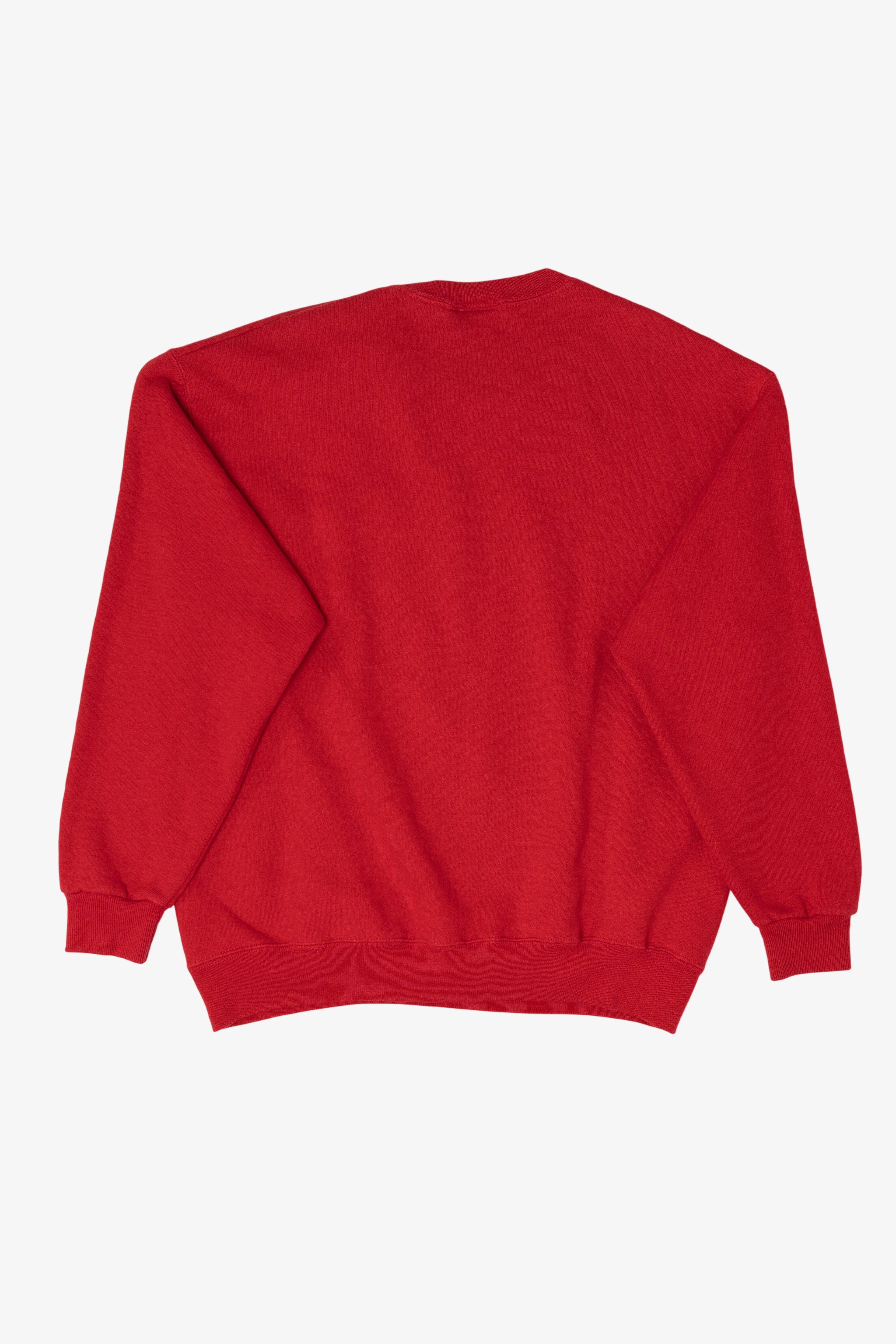 Vintage Red Embroidered Youngsville Eagles Sweatshirt (1990s)