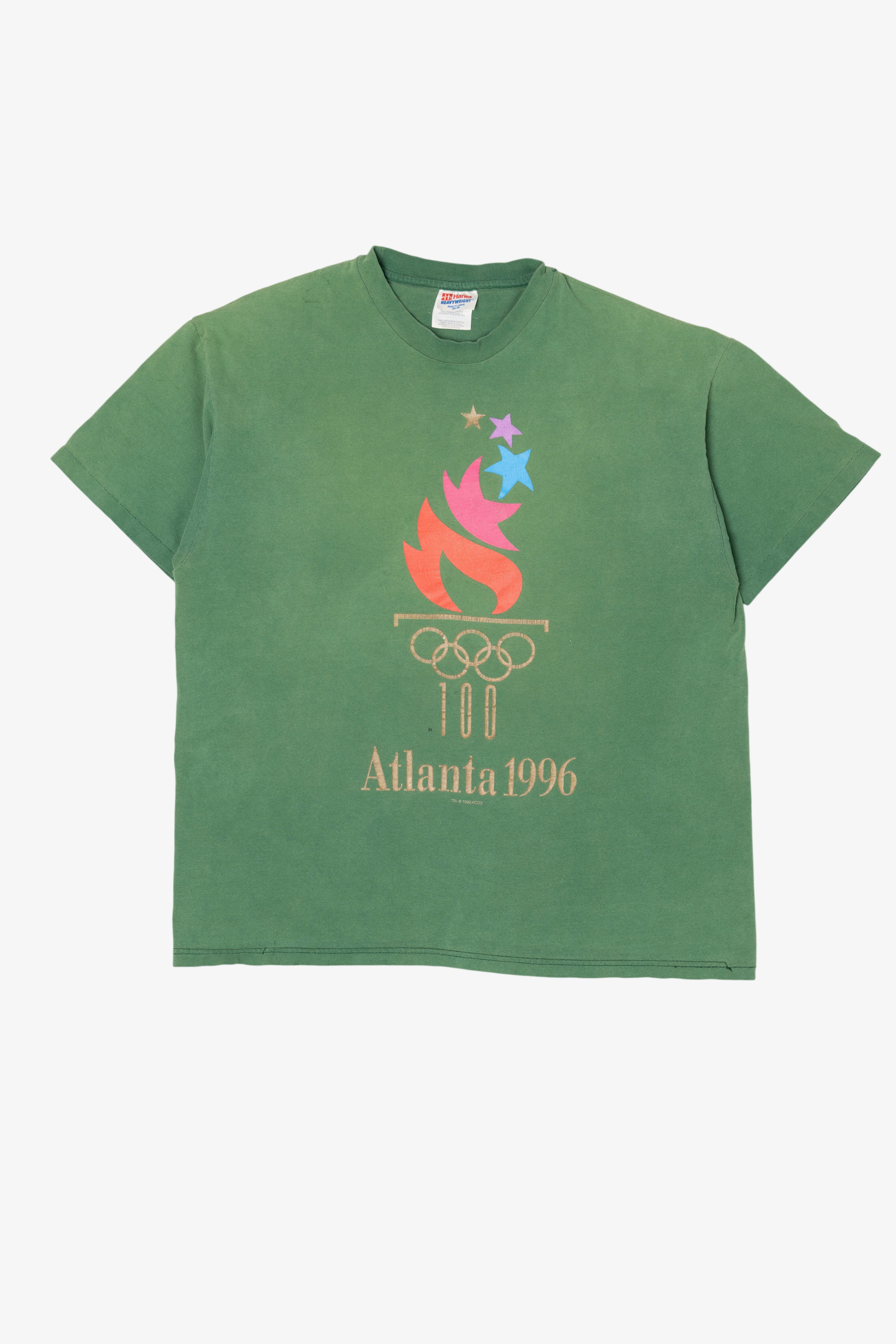 Vintage Green Olympics Centennial Atlanta 1996 T-Shirt (1990s