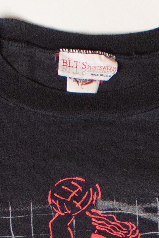 Vintage Cuffed Sleeve Volleyball T-Shirt (1980s)