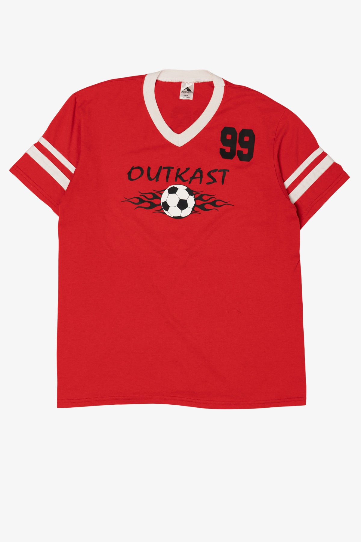 Vintage Red Augusta Outkast Rosas #99 Soccer Jersey T-Shirt (2000s)