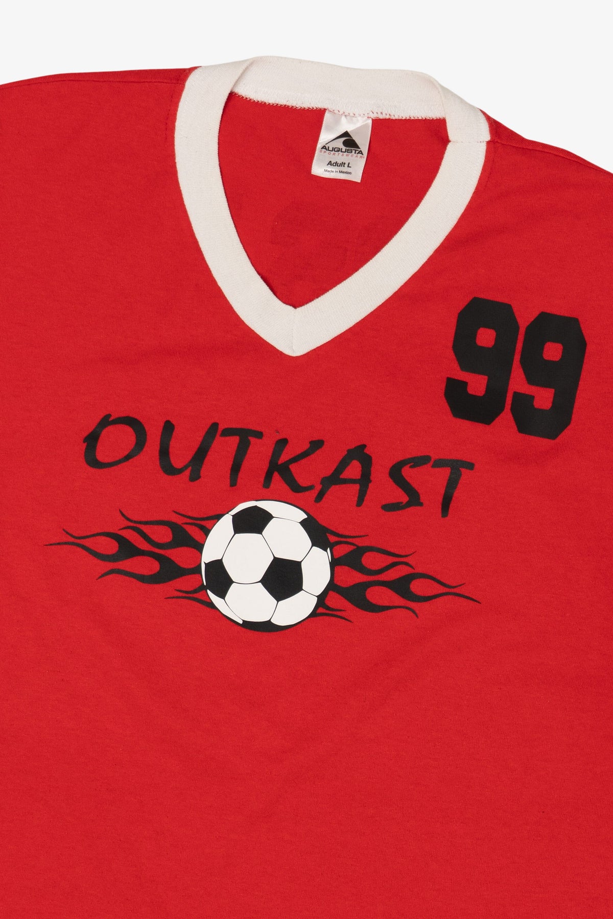 Vintage Red Augusta Outkast Rosas #99 Soccer Jersey T-Shirt (2000s)