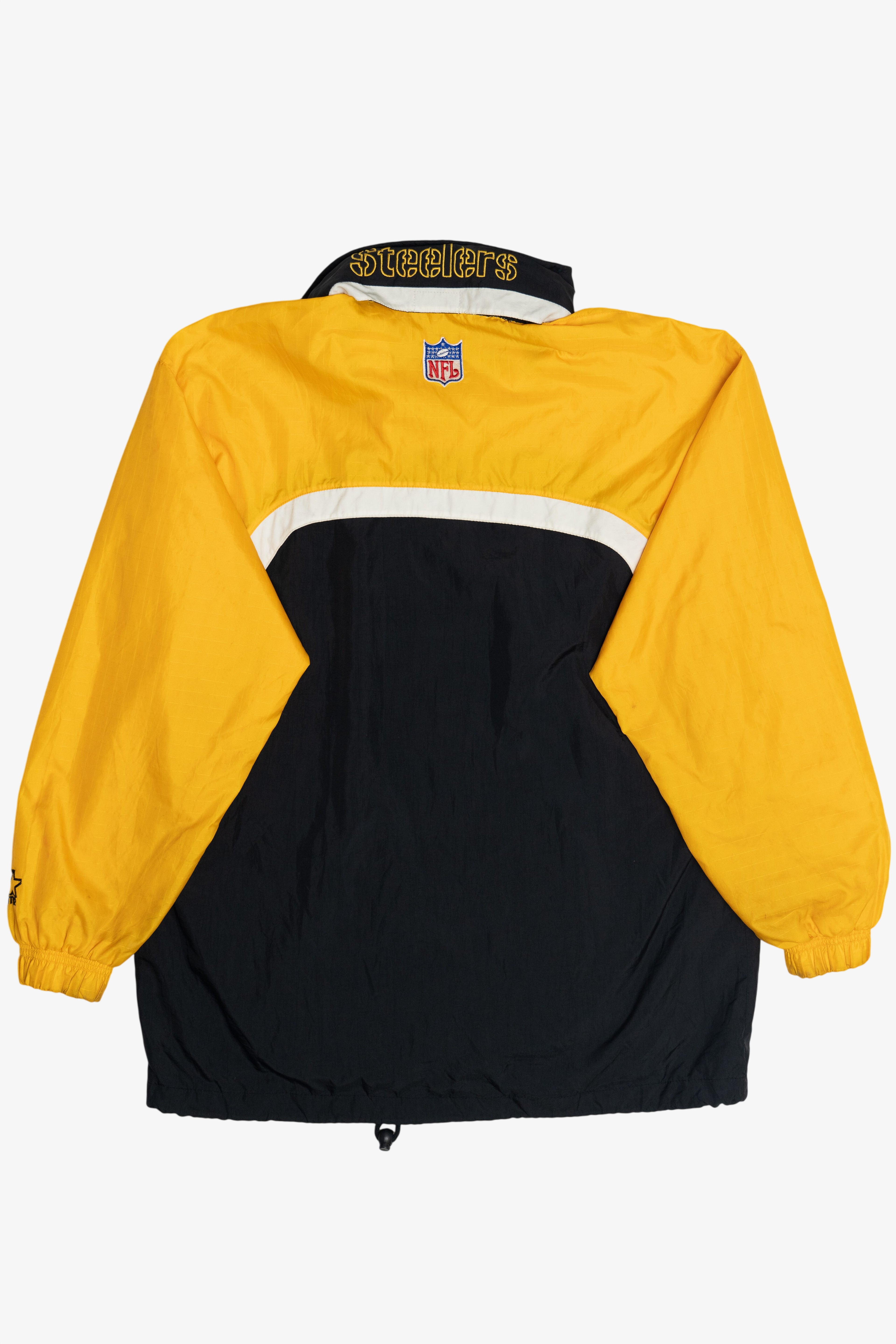 Vintage Pittsburgh Steelers NFL Hideaway Hood Starter Jacket (1990s)