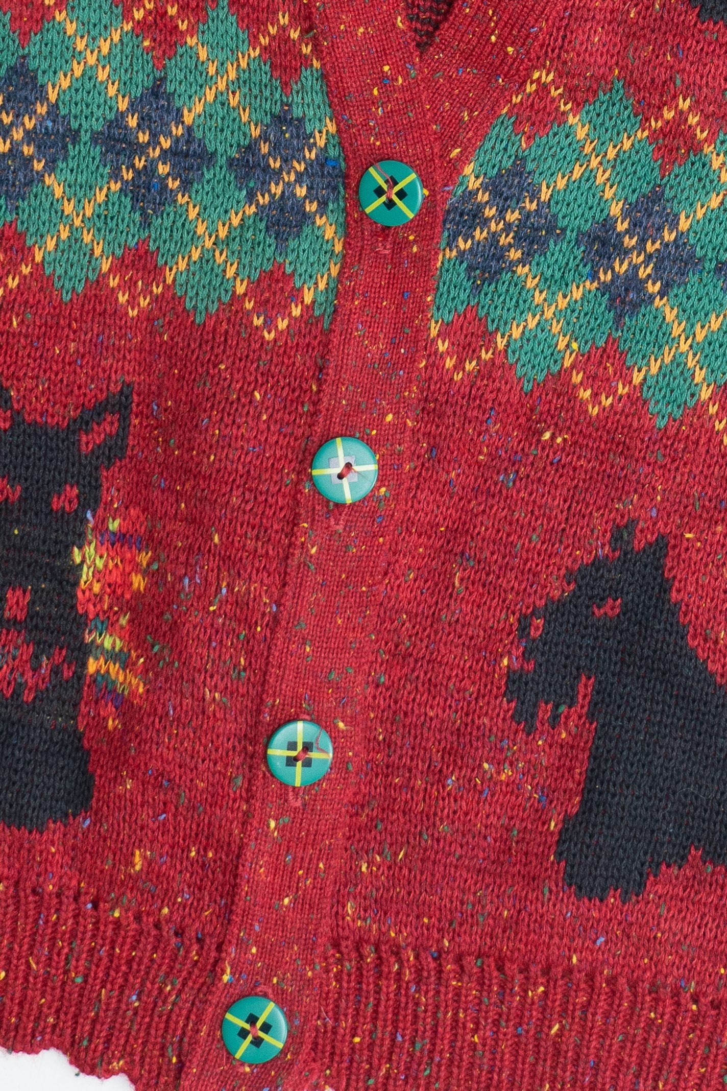 Vintage Scottish Terrier Argyle Detail Sweater Vest (1980s)