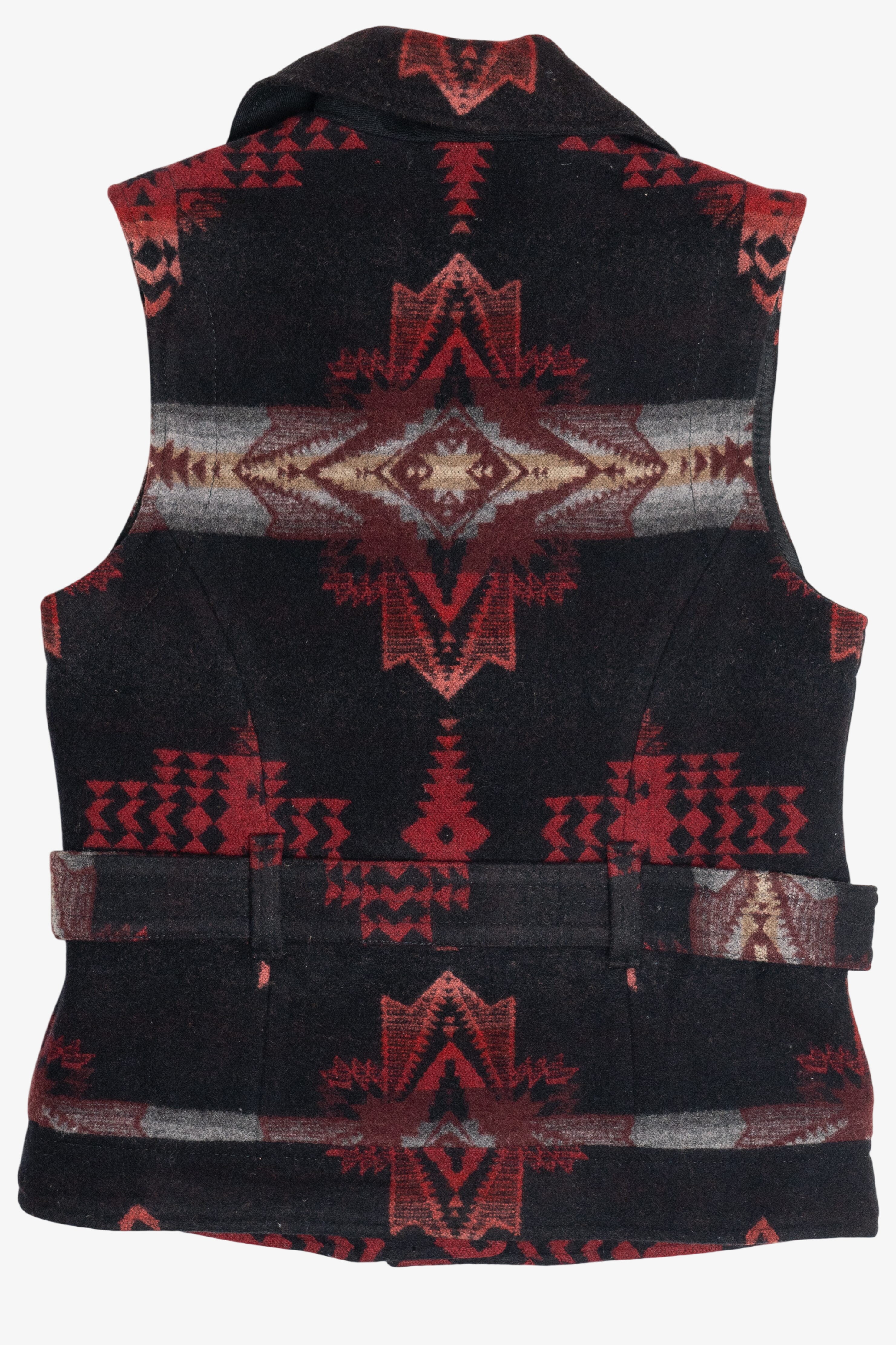 Pendleton Aztec Wool Belted Vest (2010s)