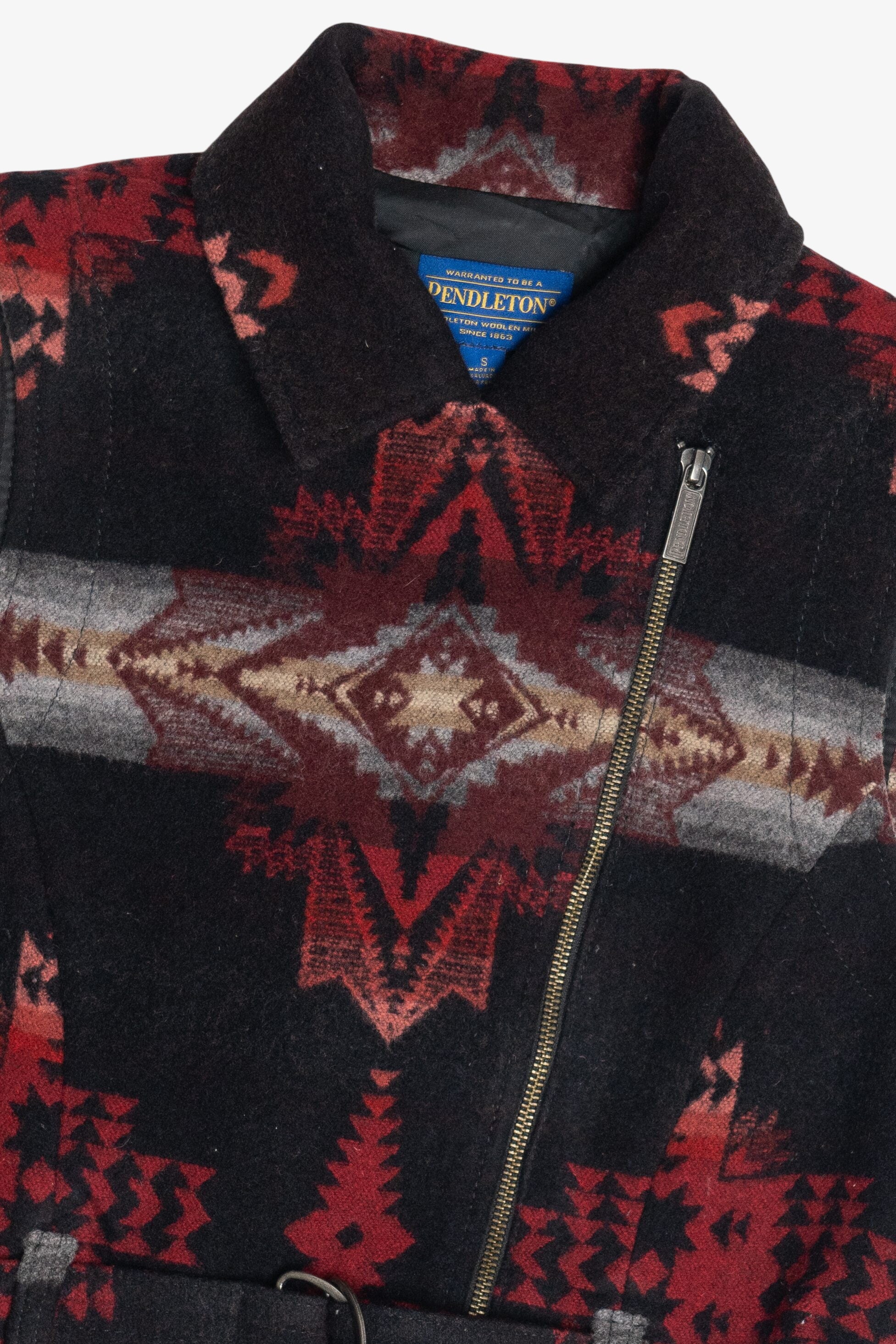 Pendleton Aztec Wool Belted Vest (2010s)