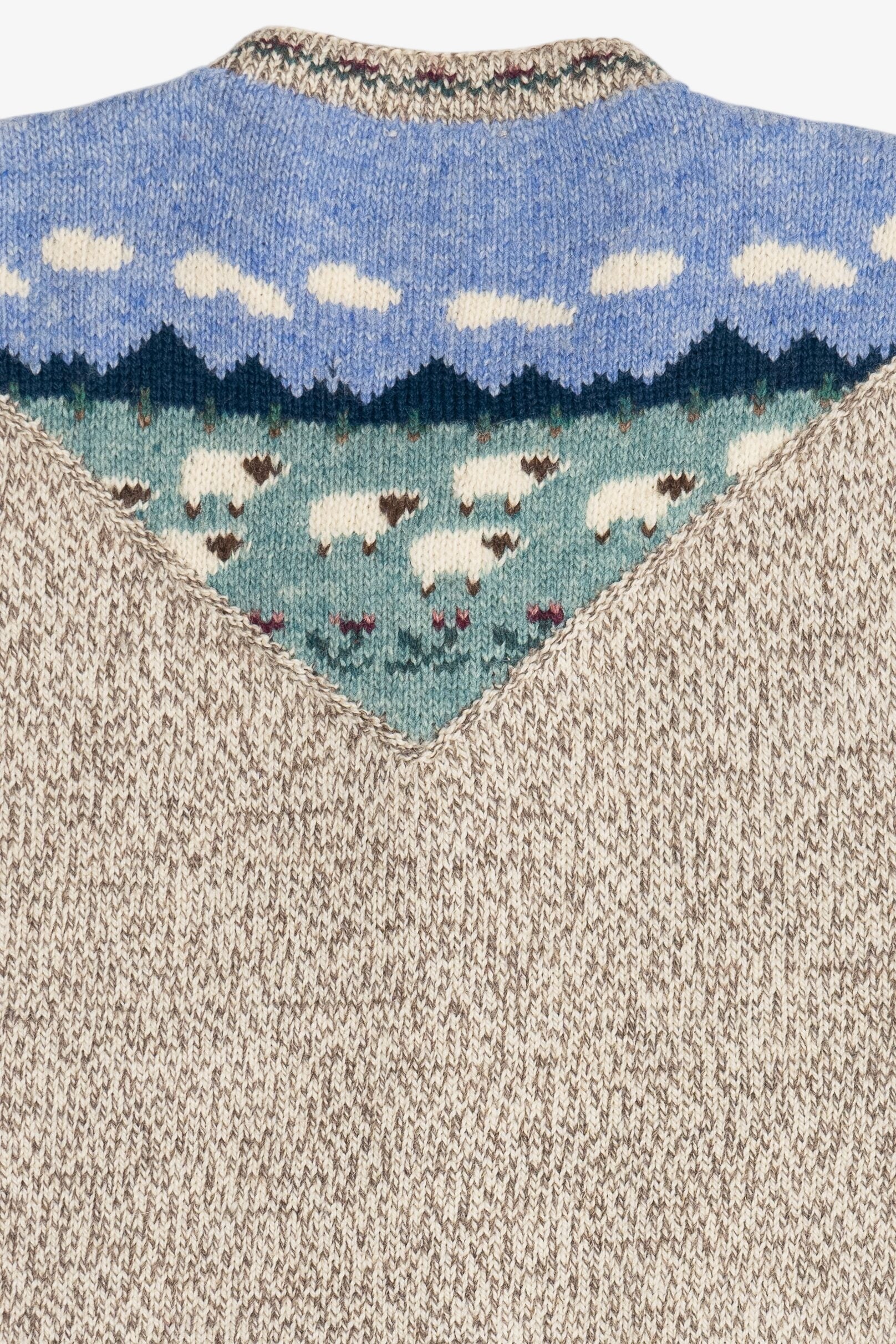 Vintage Blueberry Woolens Cows & Sheep Farm Motifs Sweater Vest (1980s)