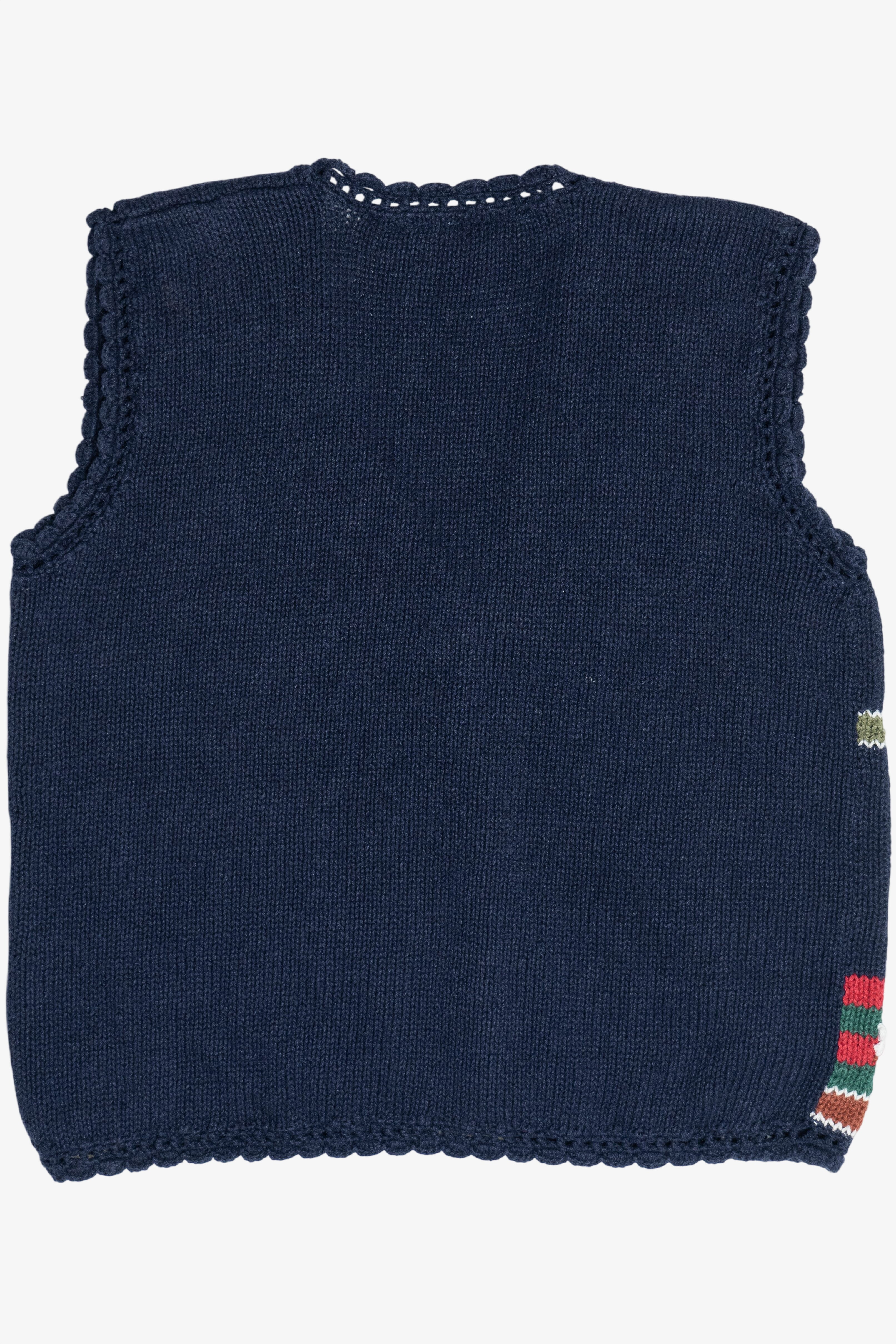 Vintage Hand Knit Fall Seasons Teachers Vest (1990s)