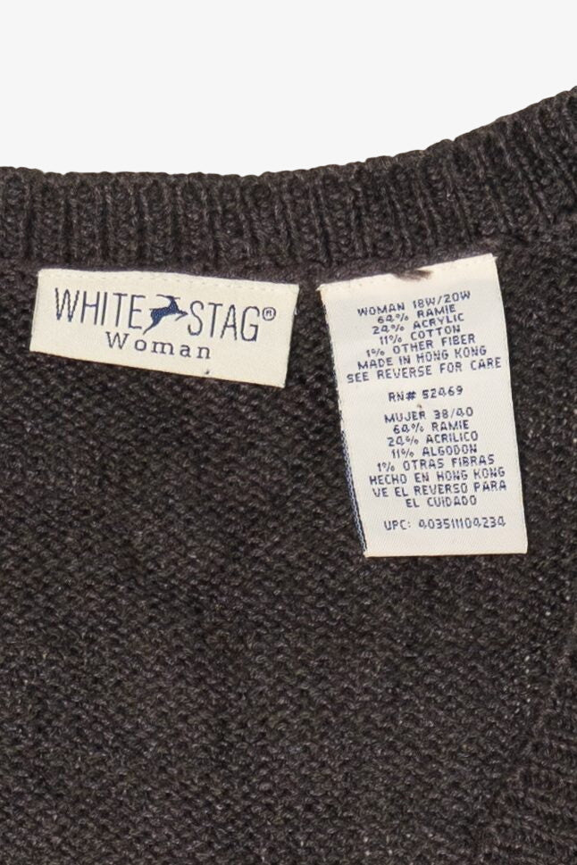 Vintage Gray White Stag Top (1990s)