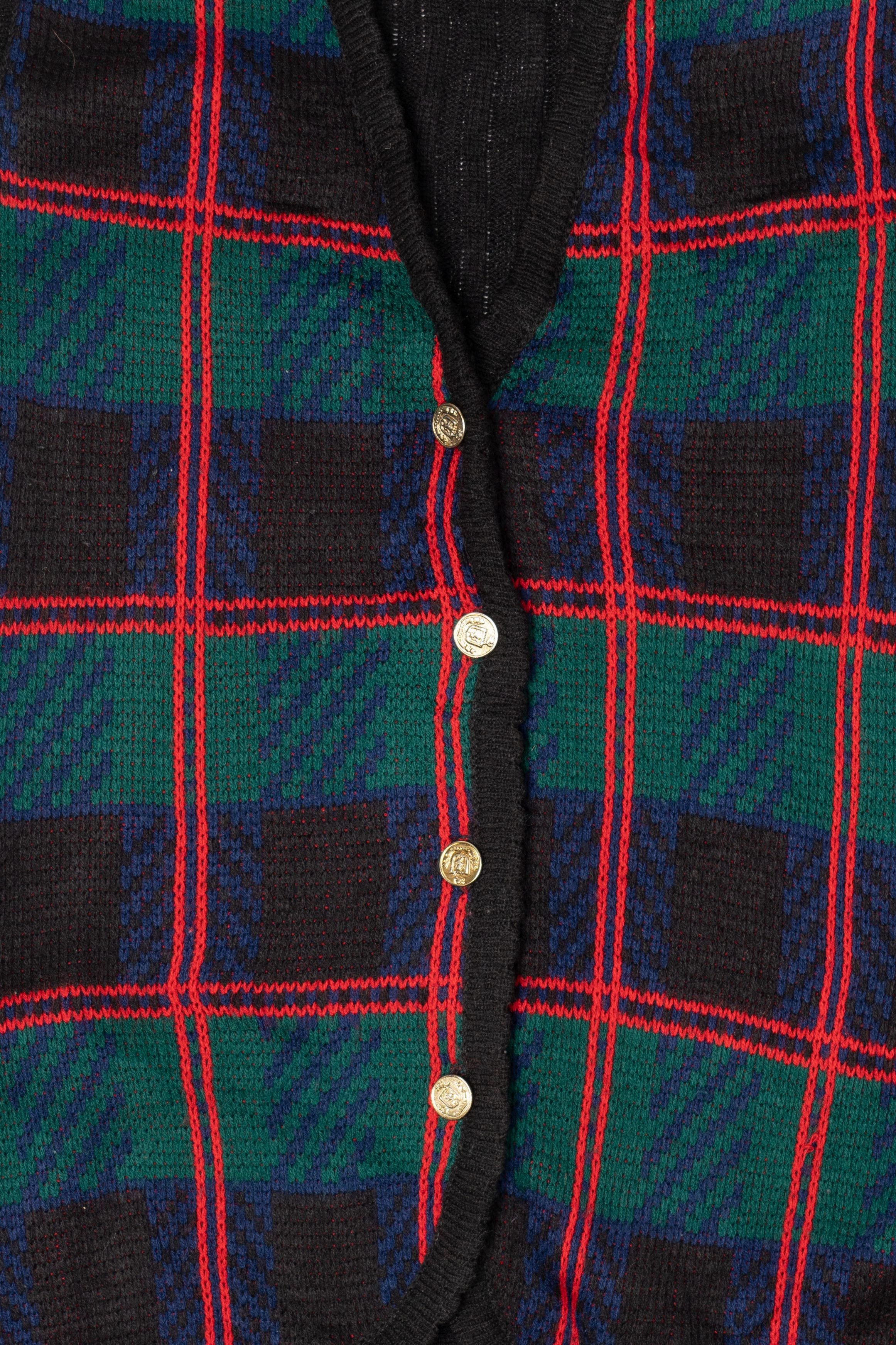 Vintage Plaid Tally-Ho Vest (1990s)