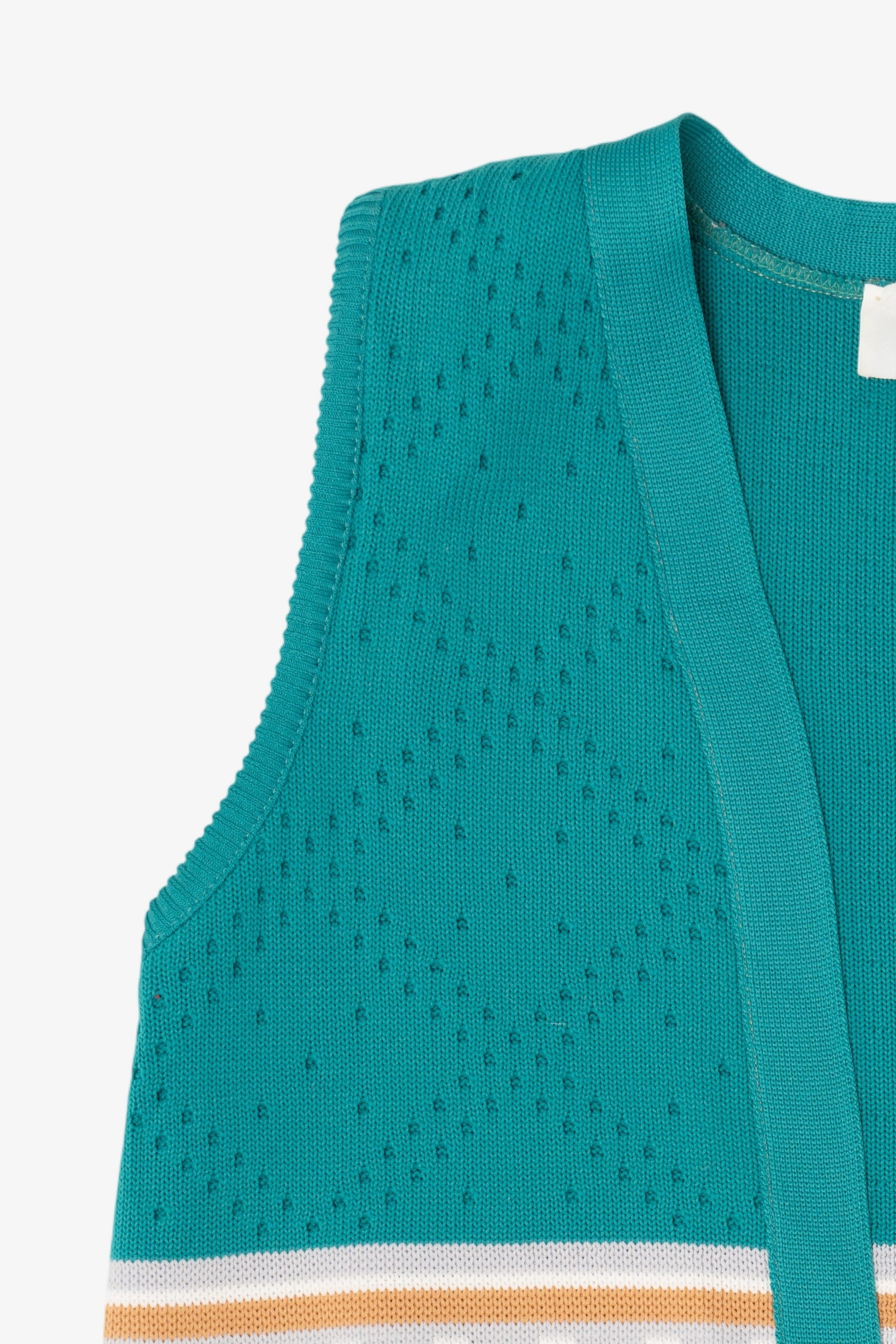 Vintage Turquoise Staget Tie Vest (1980s)