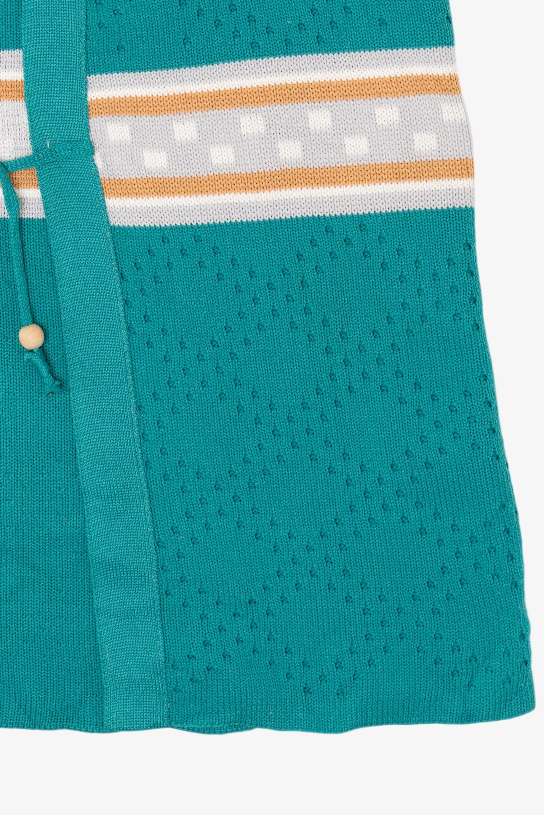 Vintage Turquoise Staget Tie Vest (1980s)