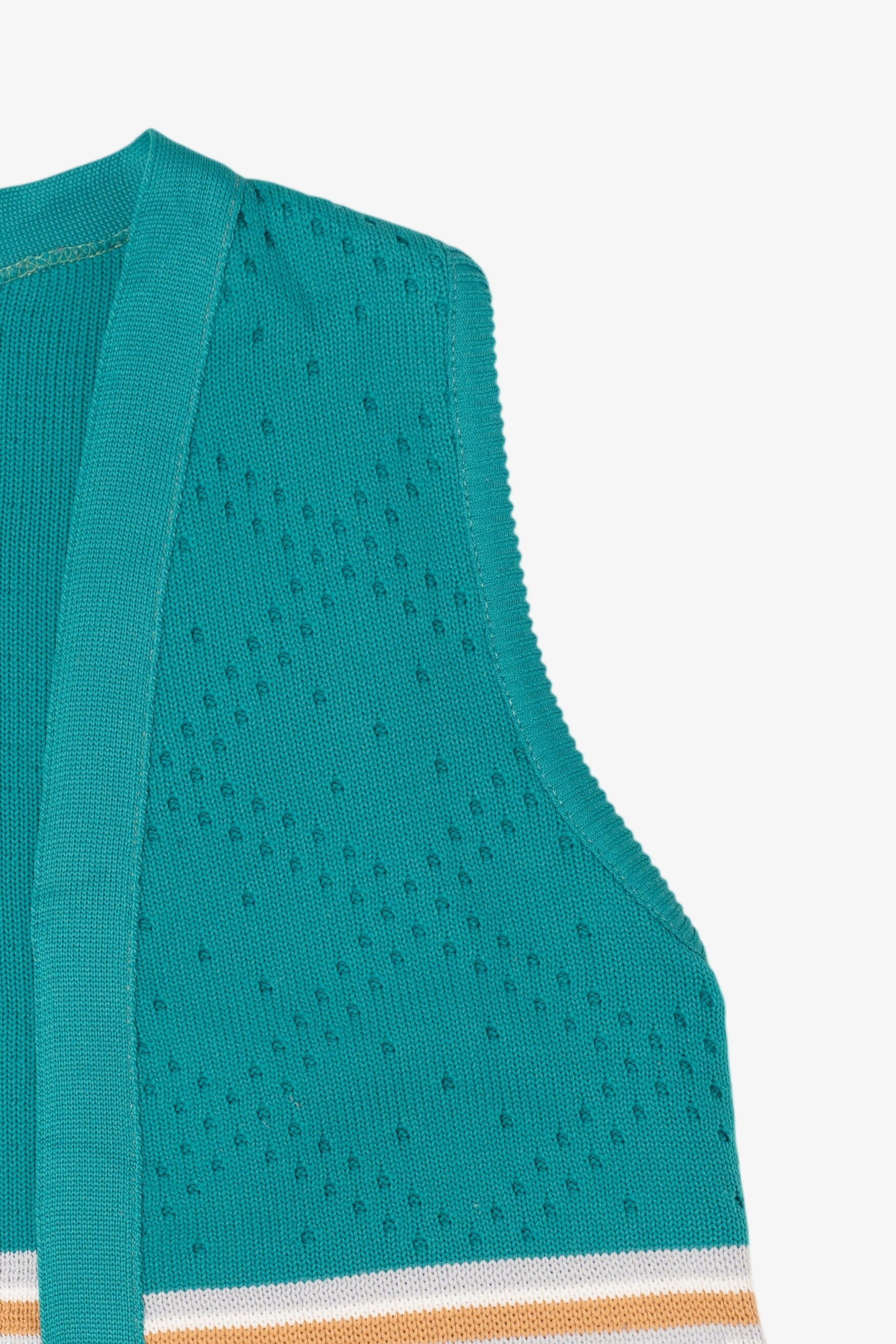 Vintage Turquoise Staget Tie Vest (1980s)