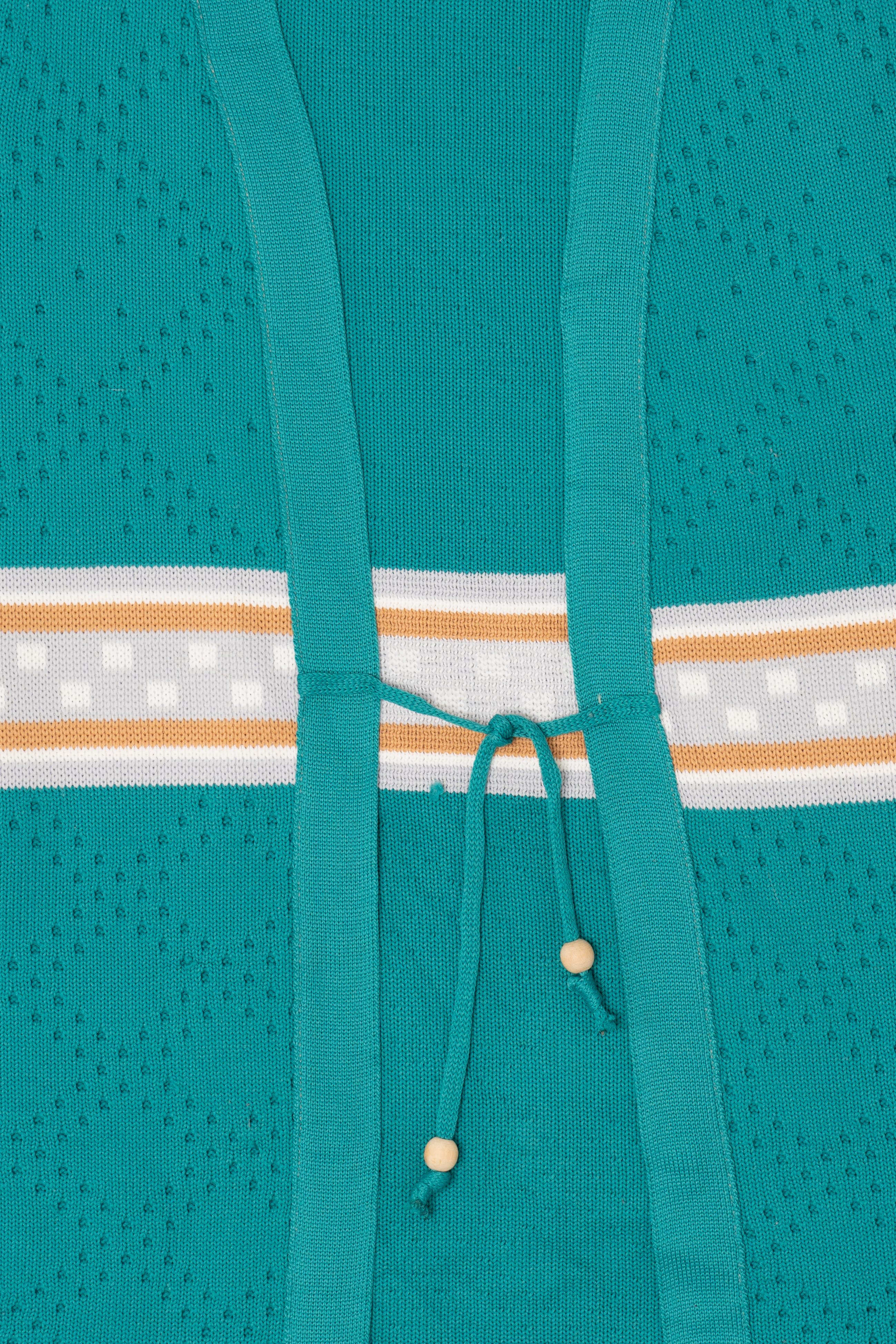 Vintage Turquoise Staget Tie Vest (1980s)