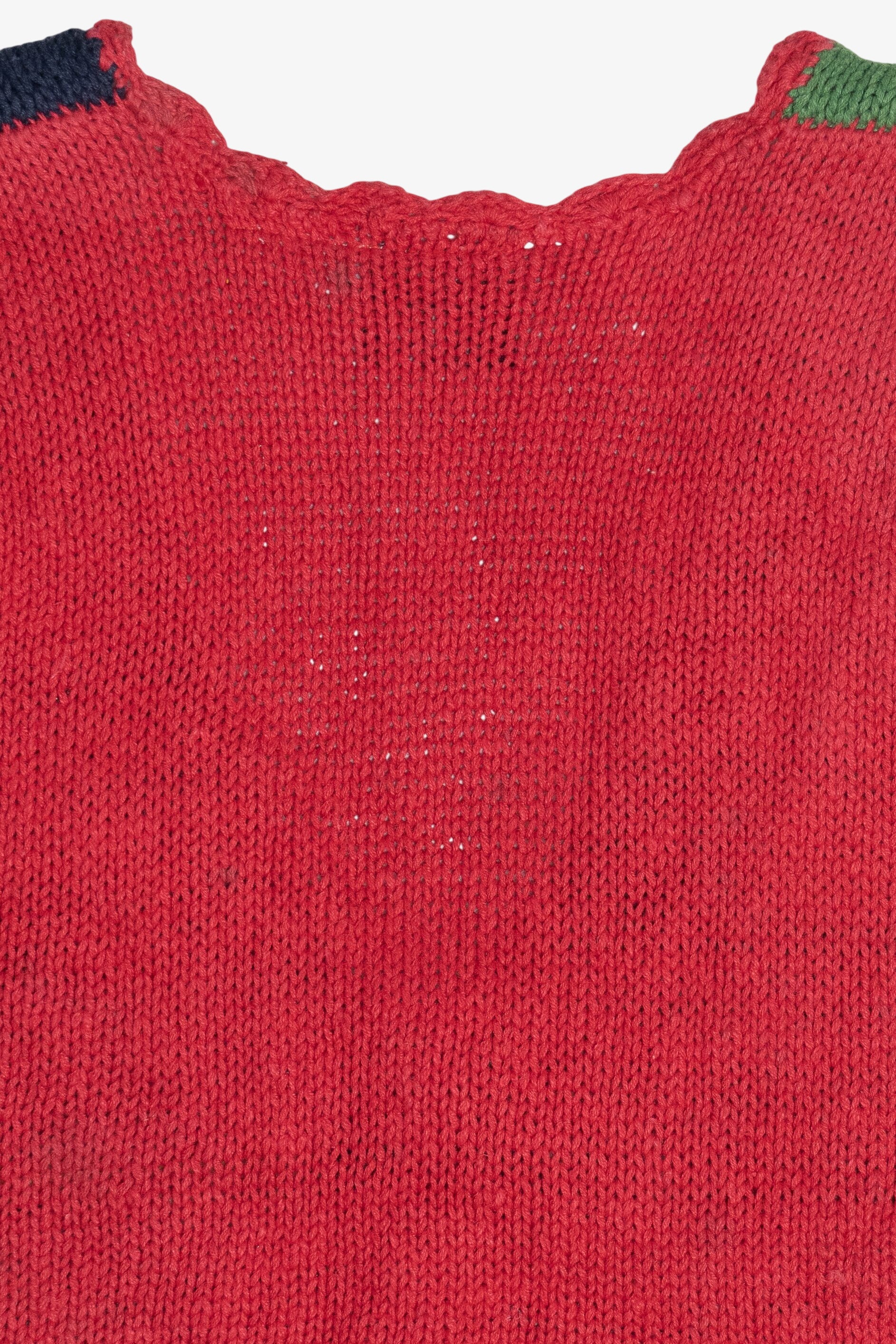 Vintage Hand Knit "September October November December" Holidays Teacher Vest (1990s)