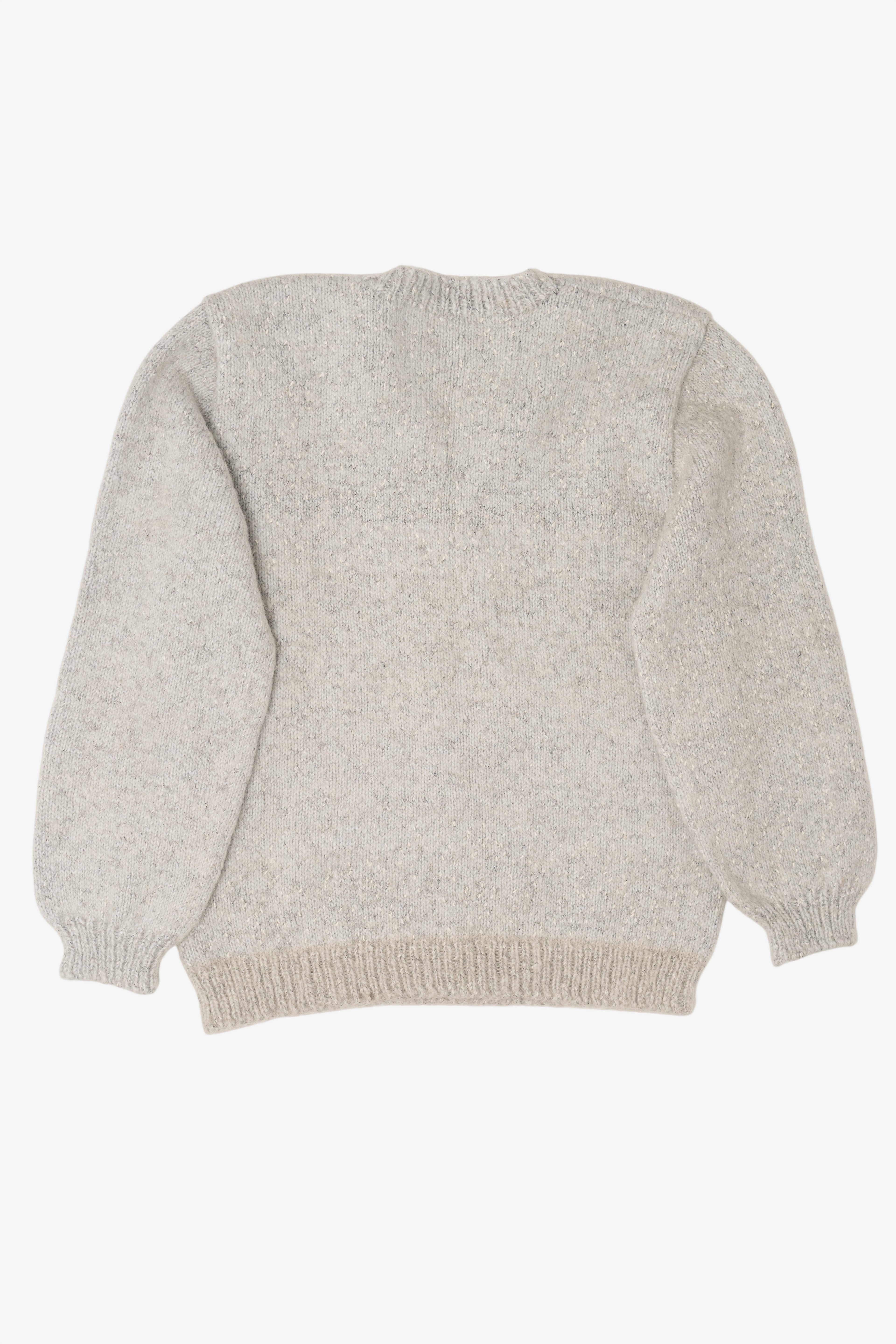 Vintage Light Gray V-Neck Sweater (1990s)