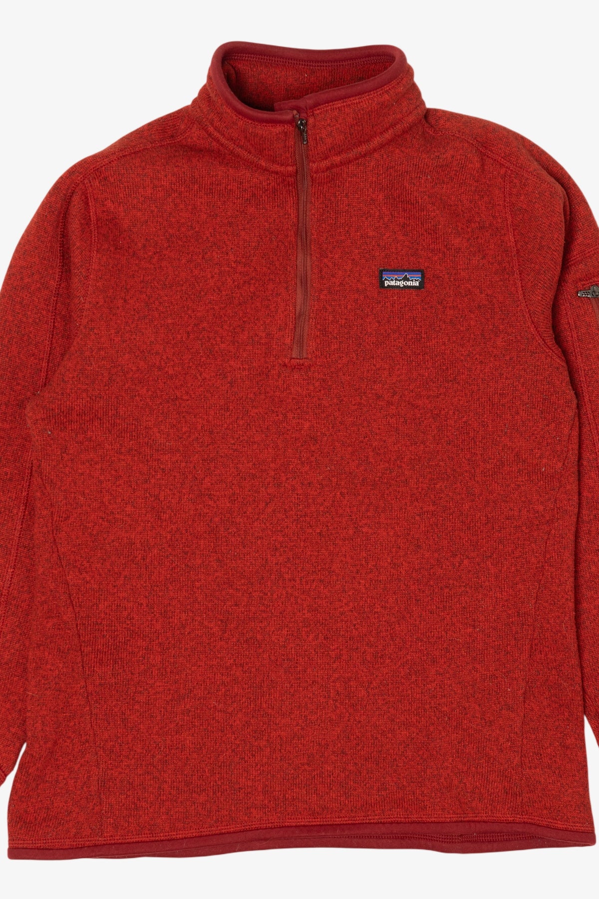 Red Patagonia Quarter Zip Fleece Sweater (2010s)