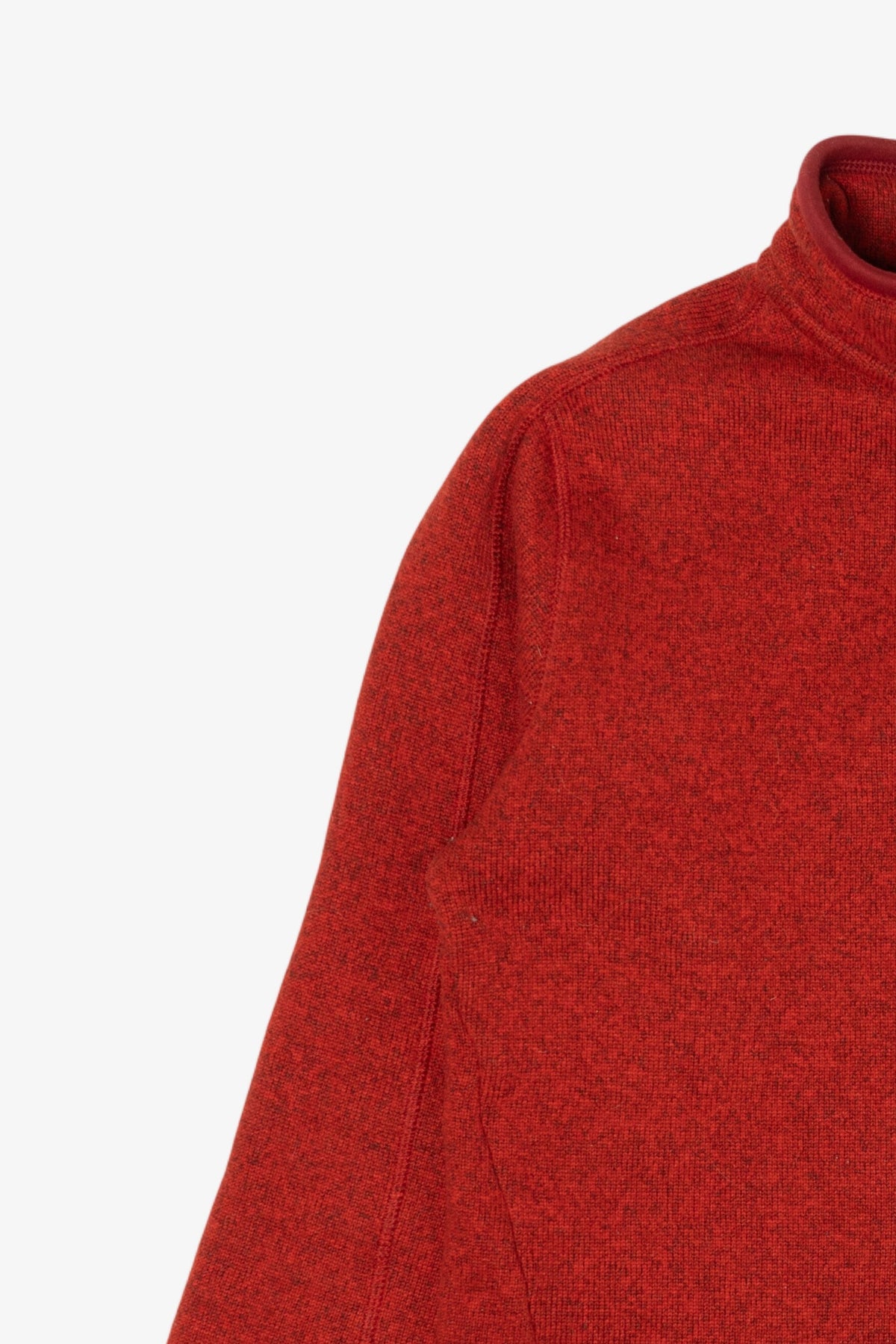 Red Patagonia Quarter Zip Fleece Sweater (2010s)