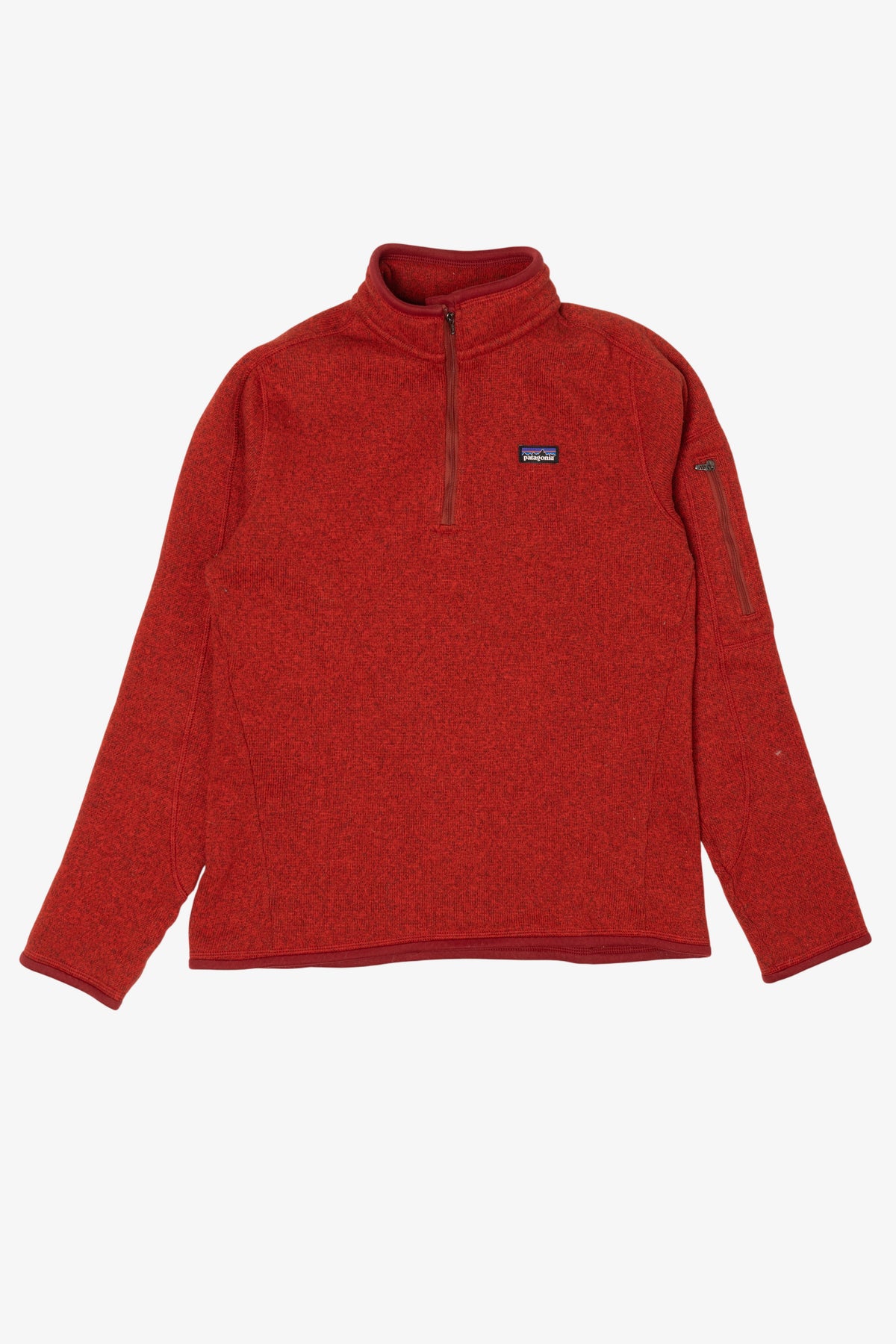 Red Patagonia Quarter Zip Fleece Sweater (2010s)