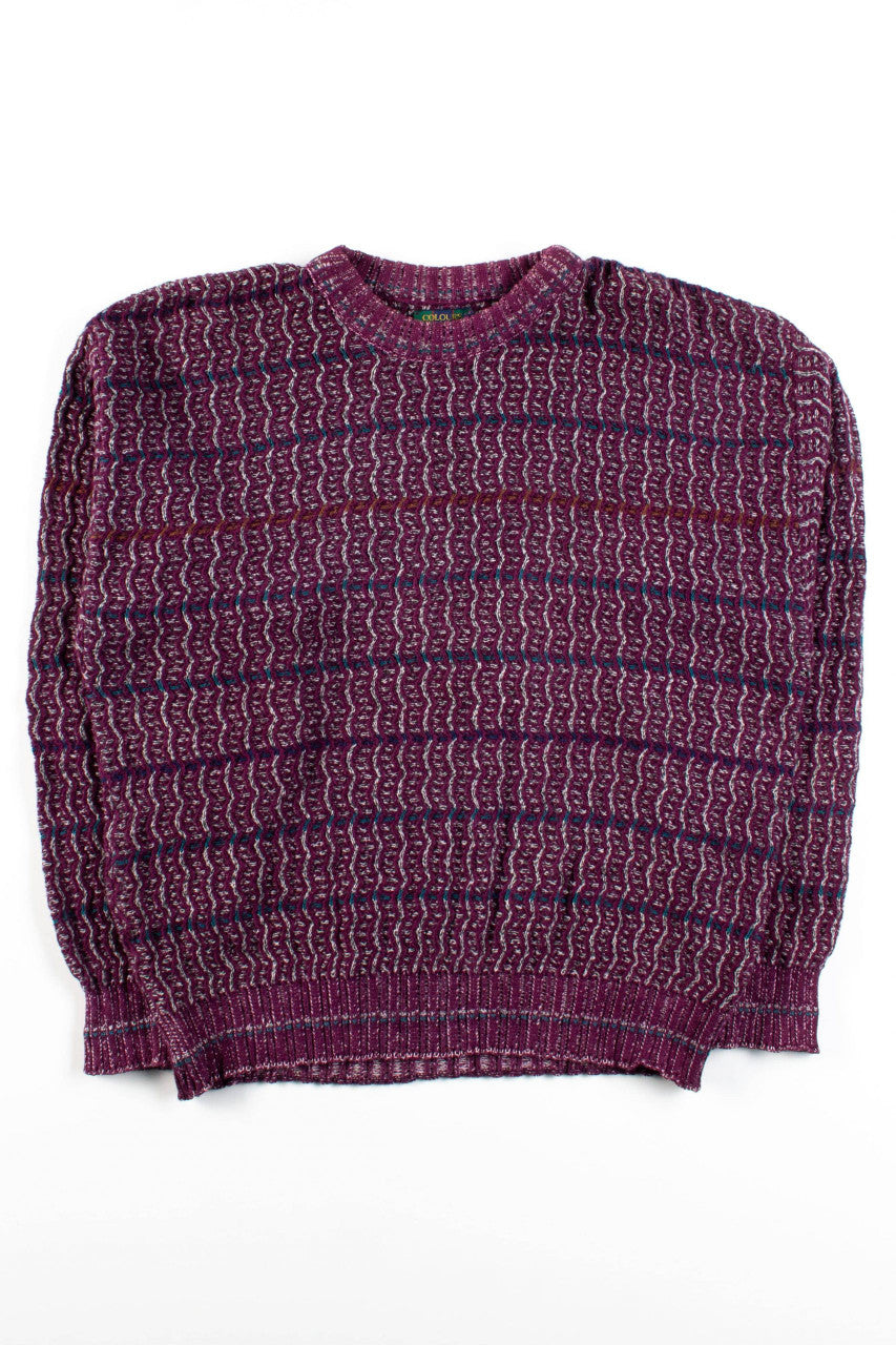 Vintage Burgundy Pattern Sweater