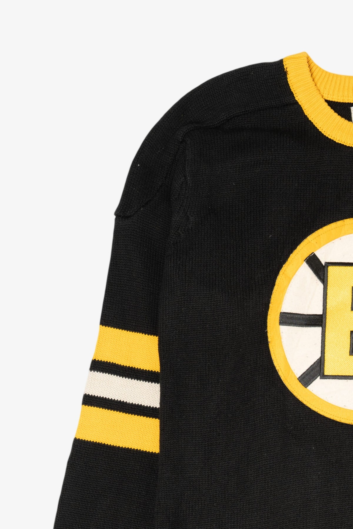 Vintage Boston Bruins NHL CCM Knit Hockey Jersey Sweater (1990s)