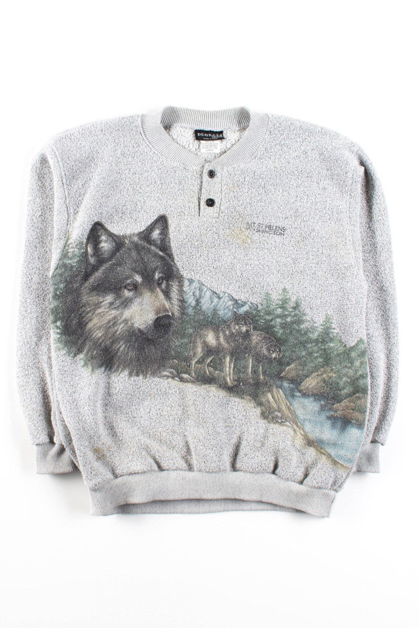 Vintage Mt. St Helens Wolves Sweater