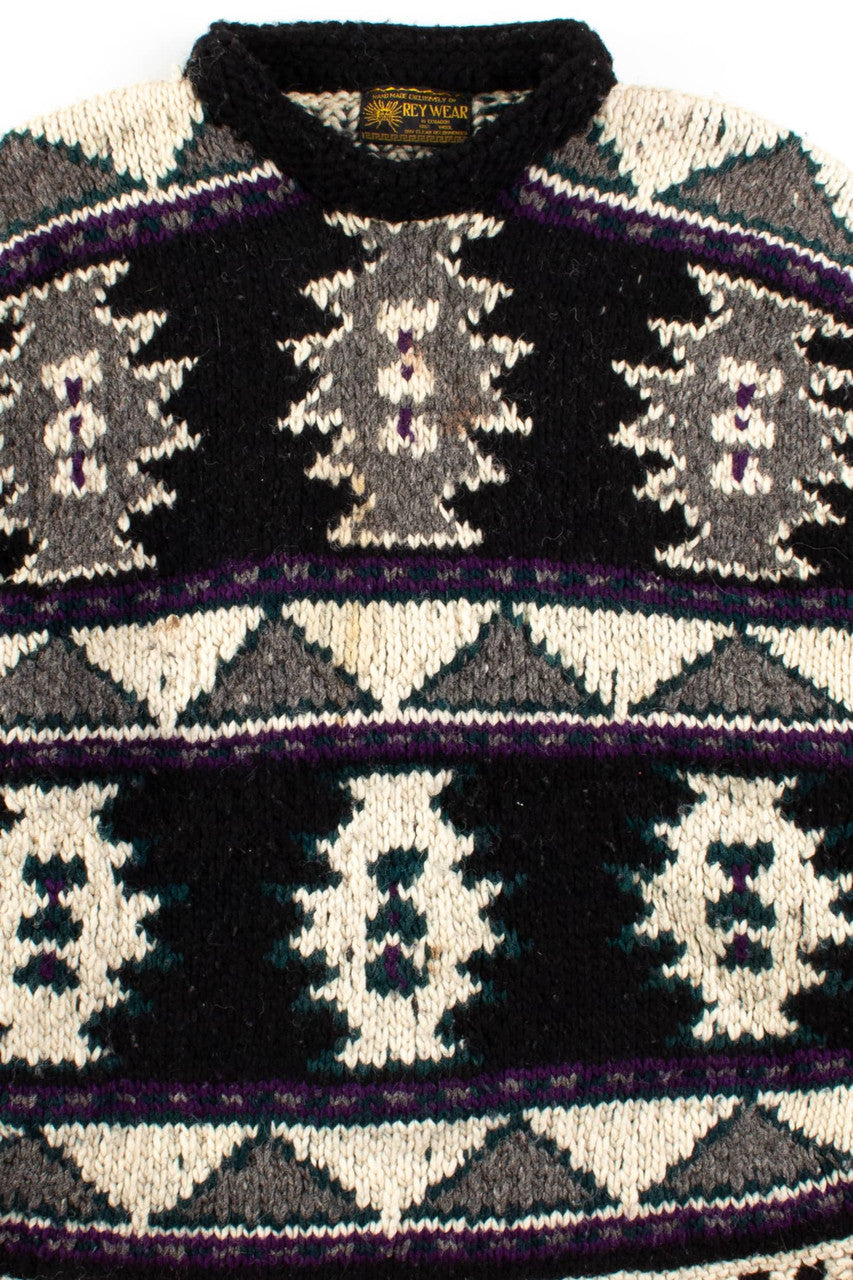 Vintage Ecuadorian Heavyweight Wool Sweater