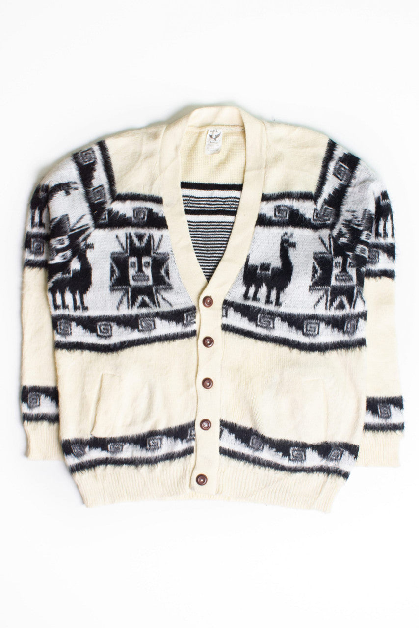 Vintage Ecuadorian Cardigan Sweater (1980s)