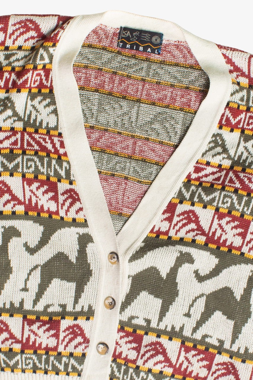 Vintage Camel Pattern Cardigan Sweater (1990s)