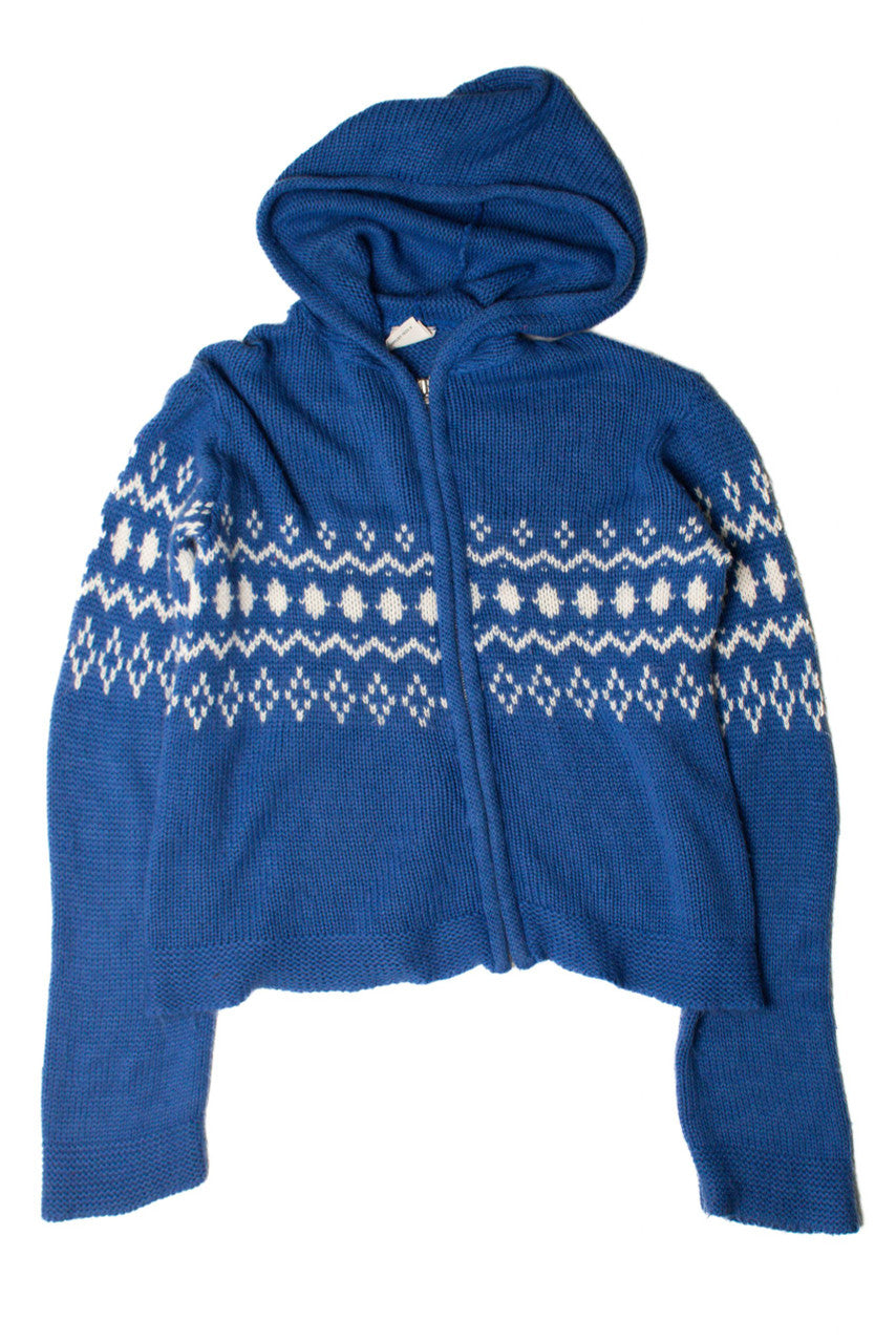 Blue Hooded Sweater