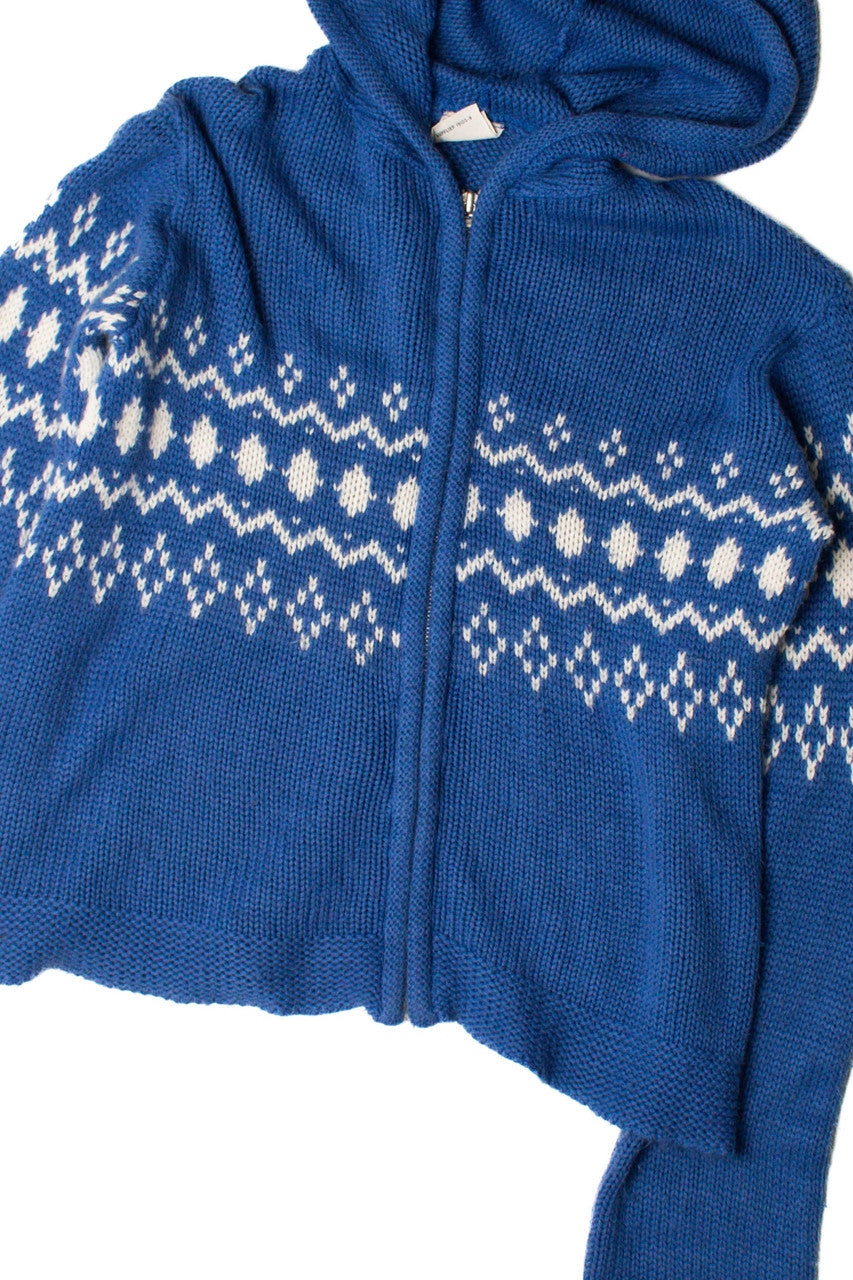 Blue Hooded Sweater