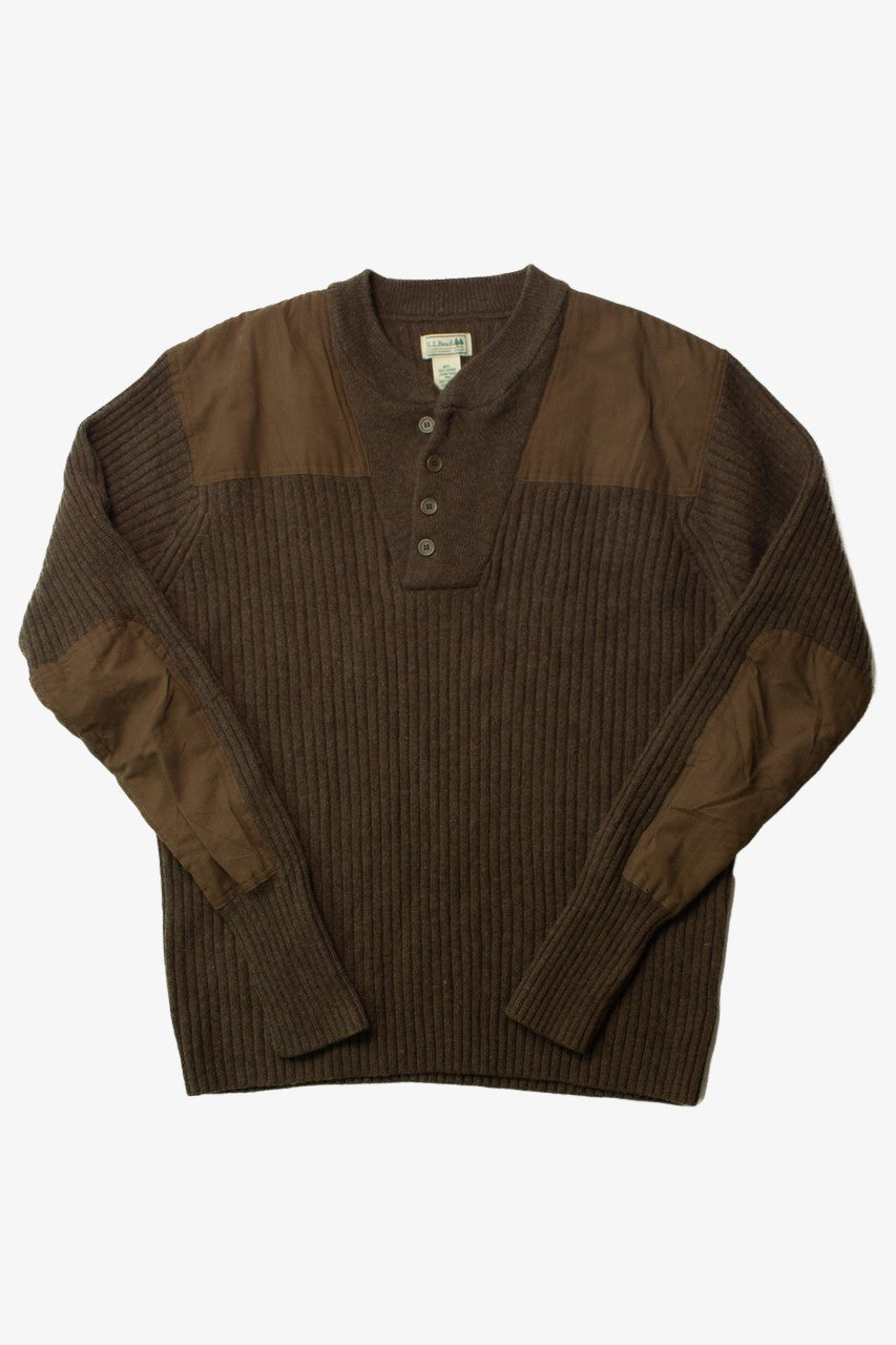 Olive Canvas Patch L.L. Bean Sweater (2000s)
