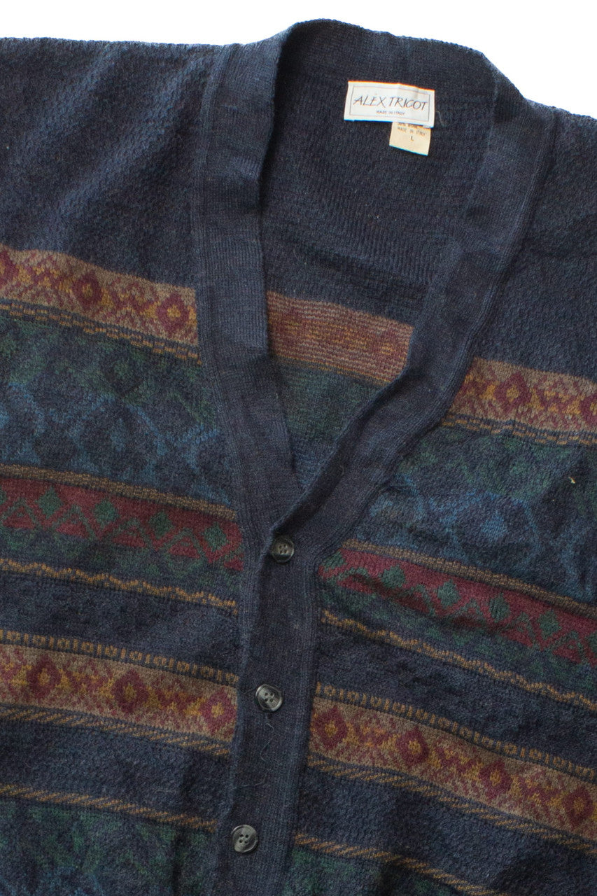 Vintage Alex Tricot Italian Cardigan Sweater (1980s)