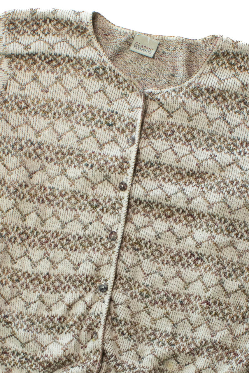 Vintage Classic Elements Cardigan Sweater (1990s)