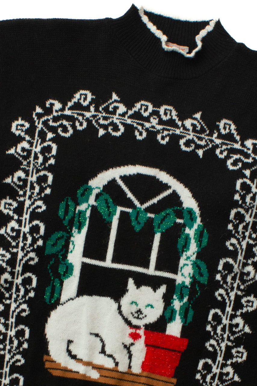 Vintage Cat In The Window Sweater (1980s)