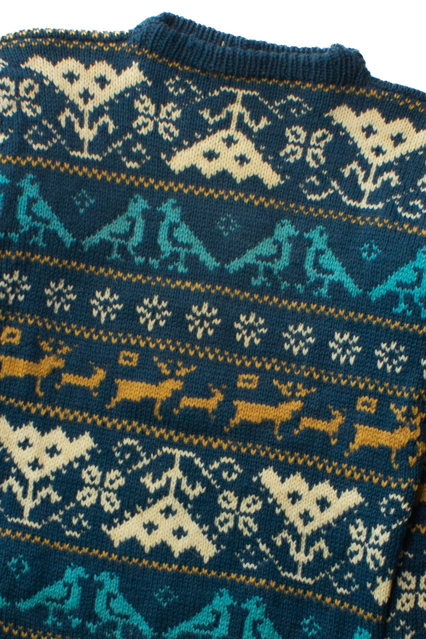 Vintage Deer & Birds Fair Isle Sweater (1980s)