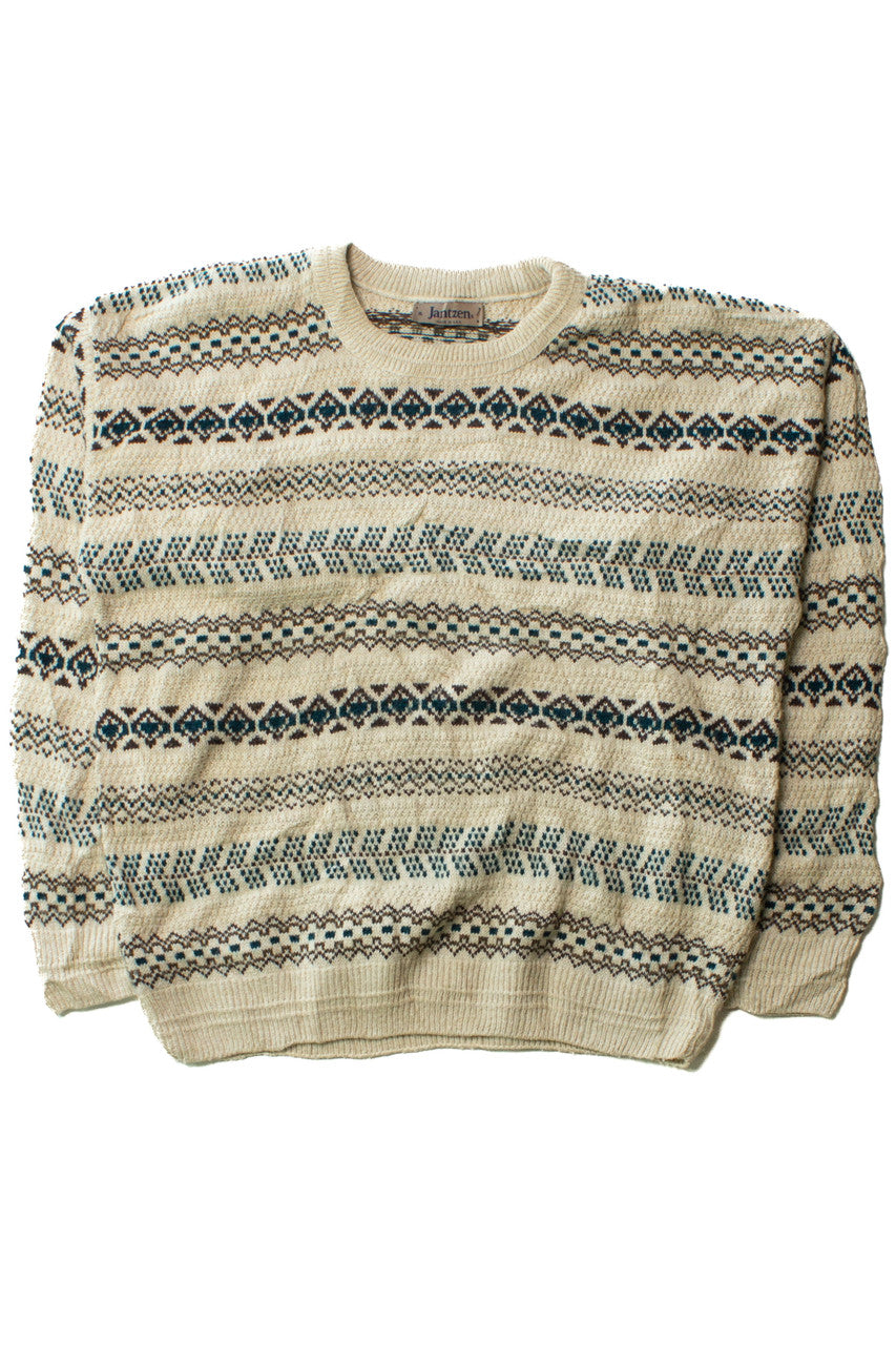 Vintage Jantzen Striped Patterns Sweater (1980s)