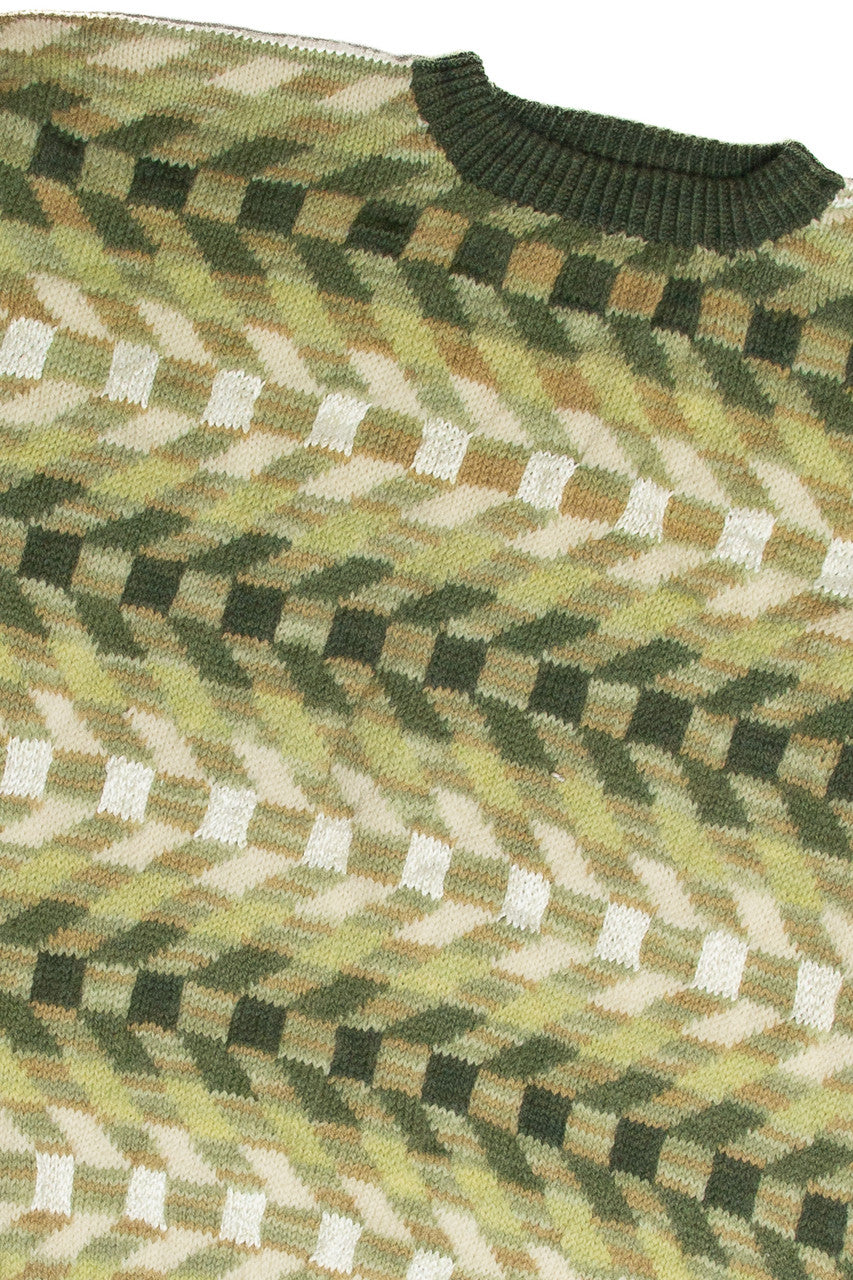 Vintage Green Dzongri Wool Sweater