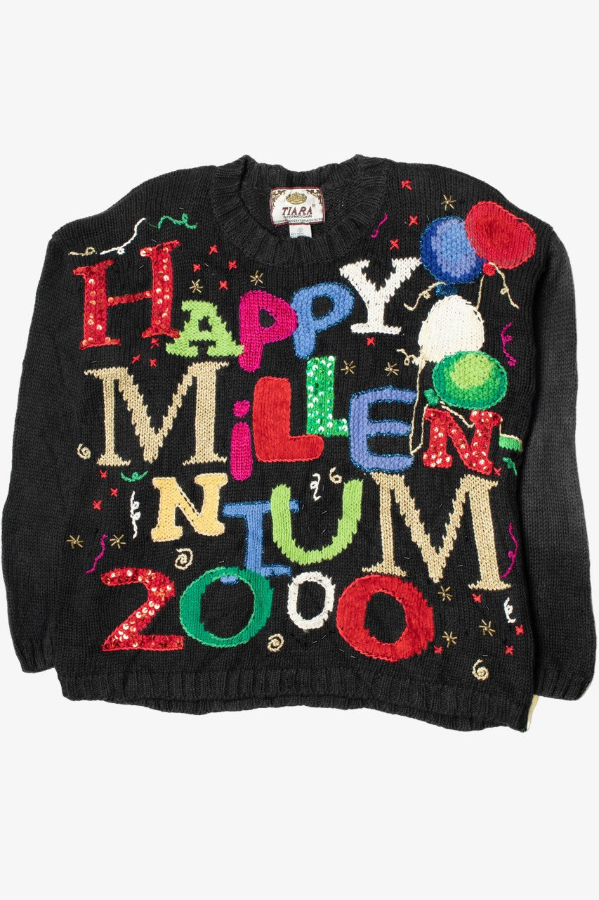 Vintage "Happy Millennium 2000" New Year Sweater