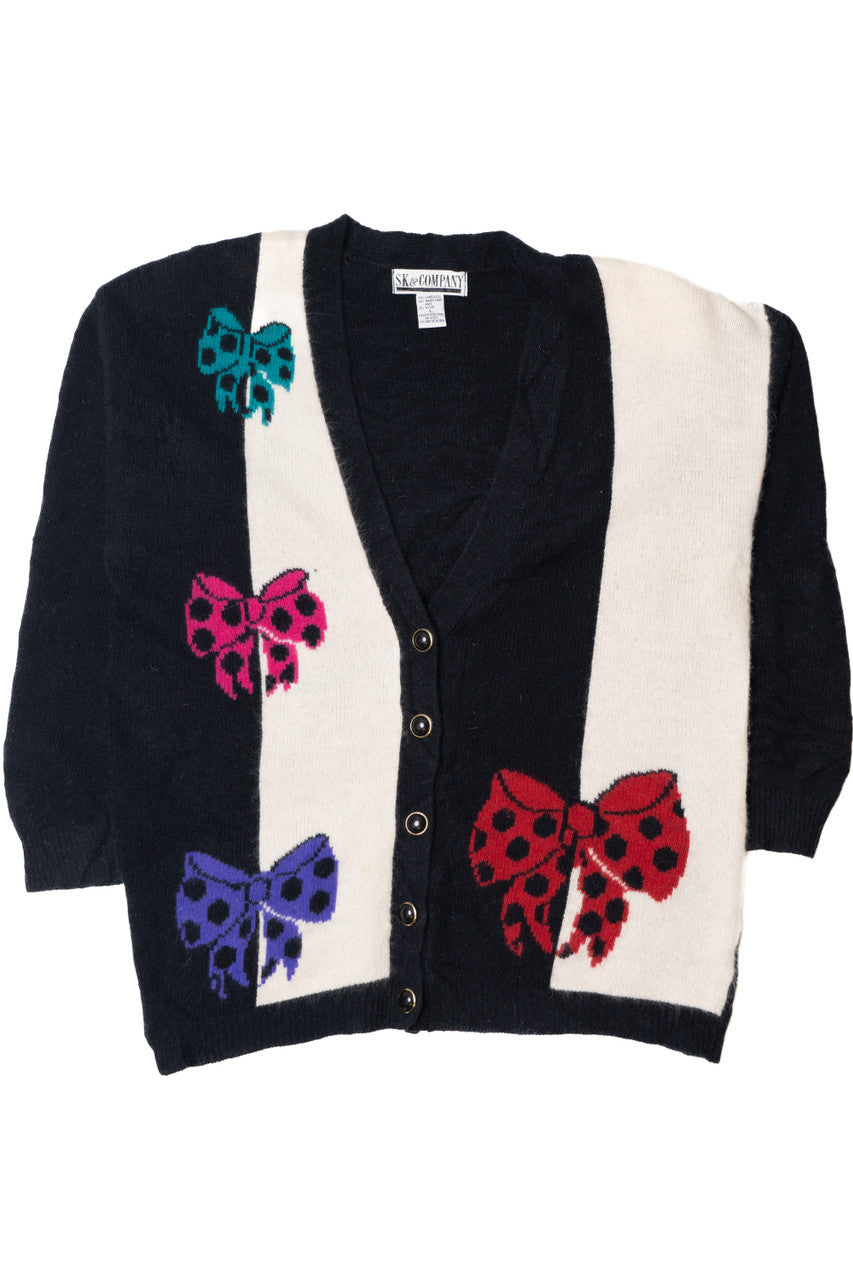 Vintage Bow SK & Company Cardigan Sweater