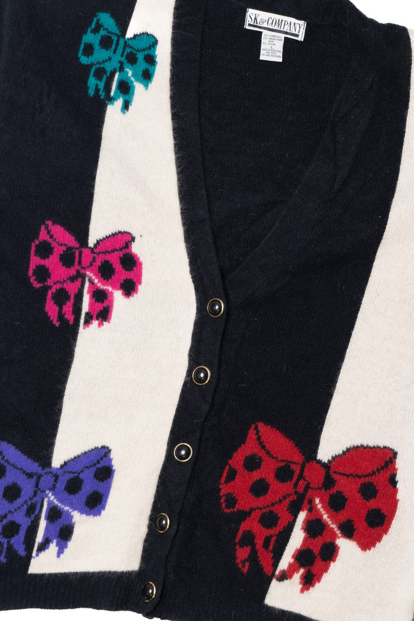 Vintage Bow SK & Company Cardigan Sweater