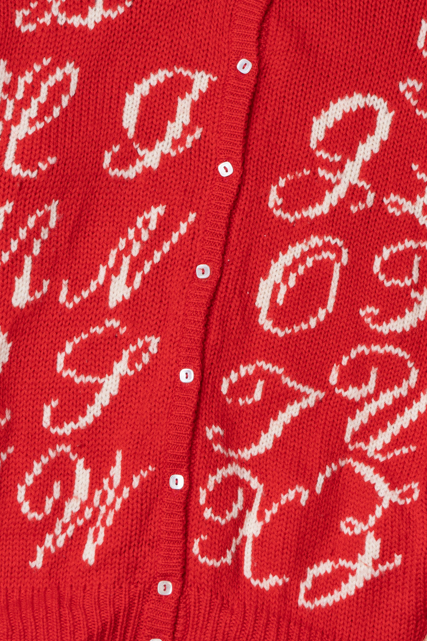 Vintage Cursive Alphabet Jayson Younger Cardigan Sweater