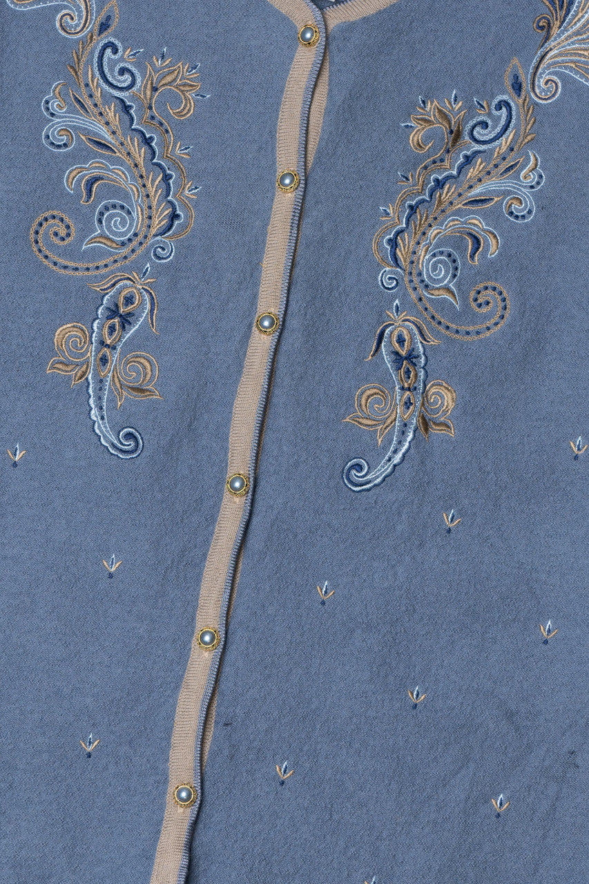 Vintage Paisley Embroidered Koret Cardigan Sweater